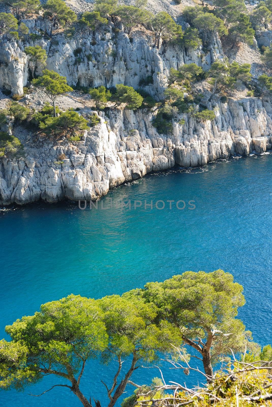 The famous Calanques of Cassis, along Mediterranean Sea, near Marseille (France)