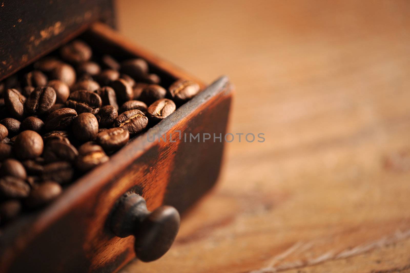closeup of coffee beans, shallow dof  by stokkete