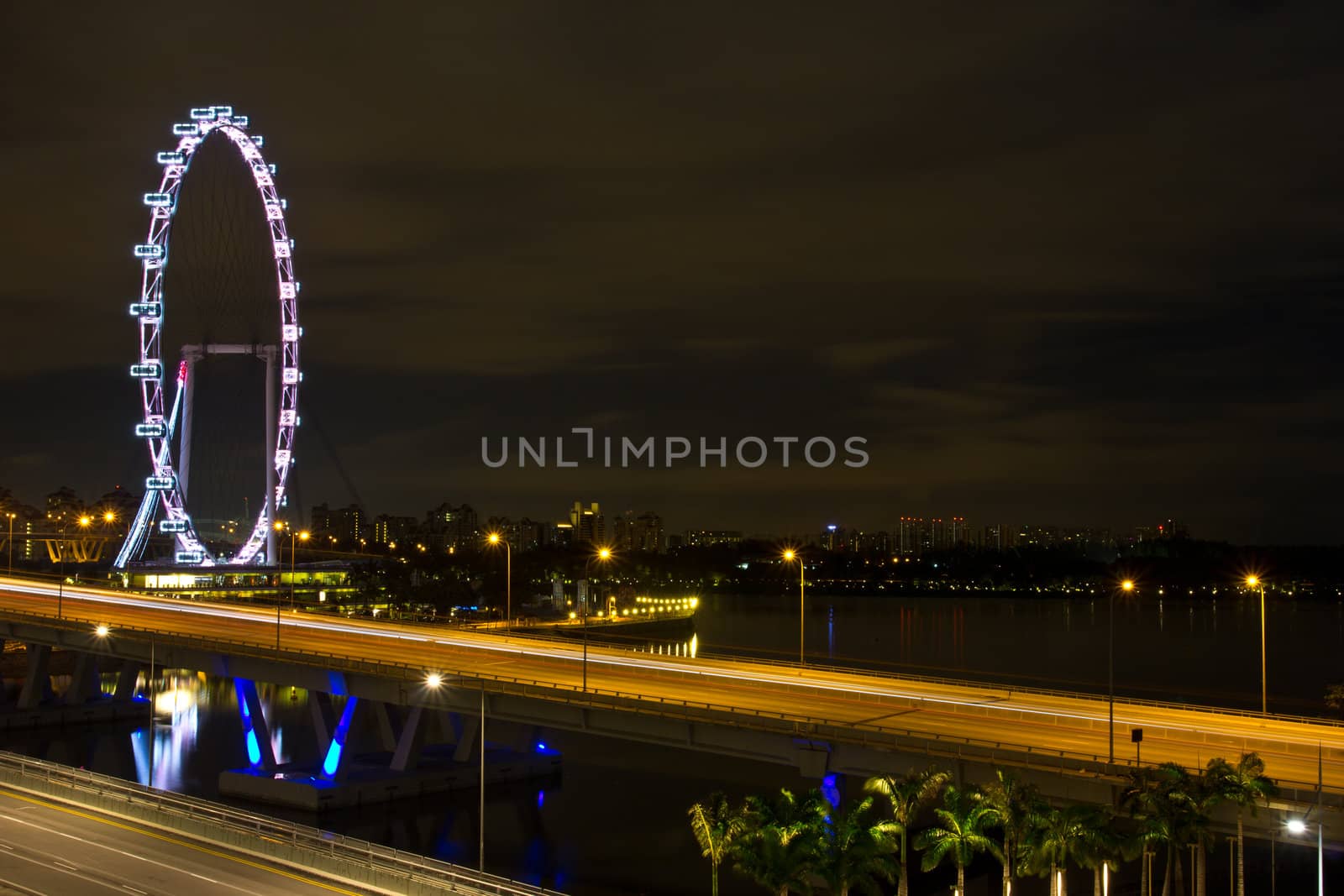 singapore flyer that near the express way