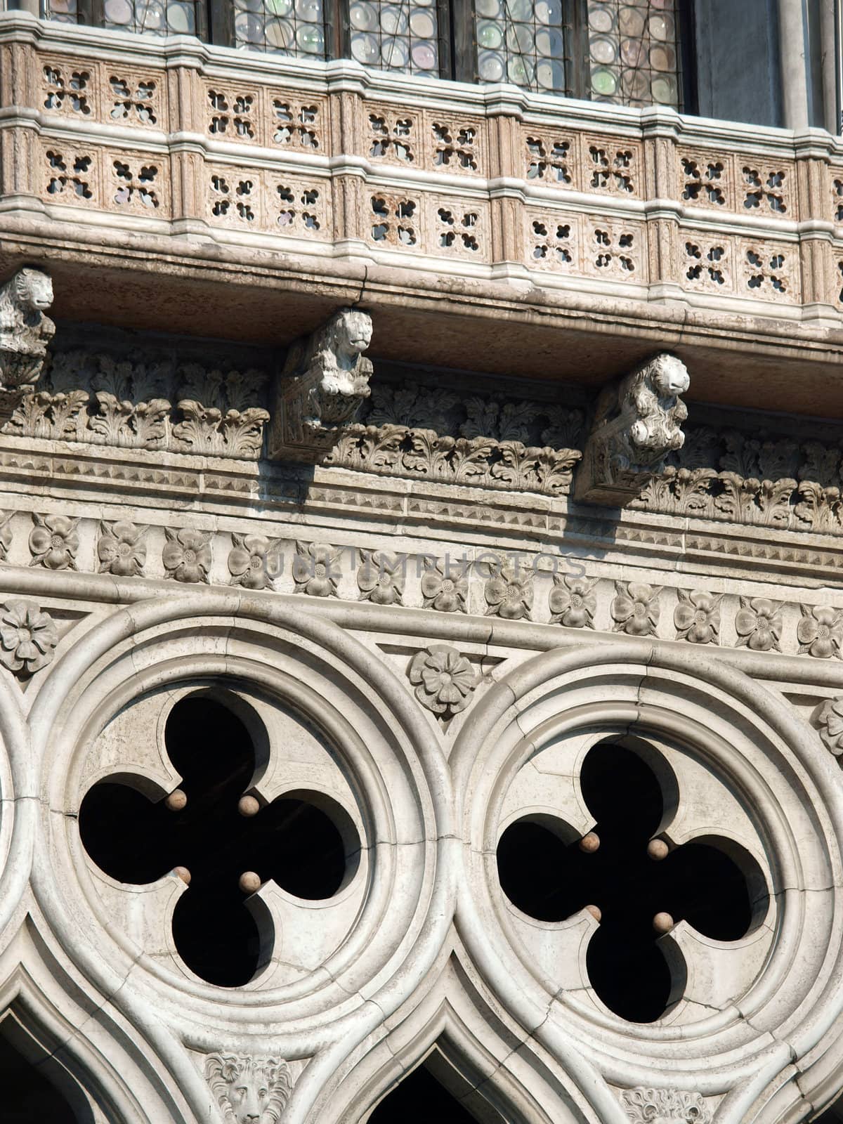 Venice - tracery from the Doge's Palace, one of venice symbol