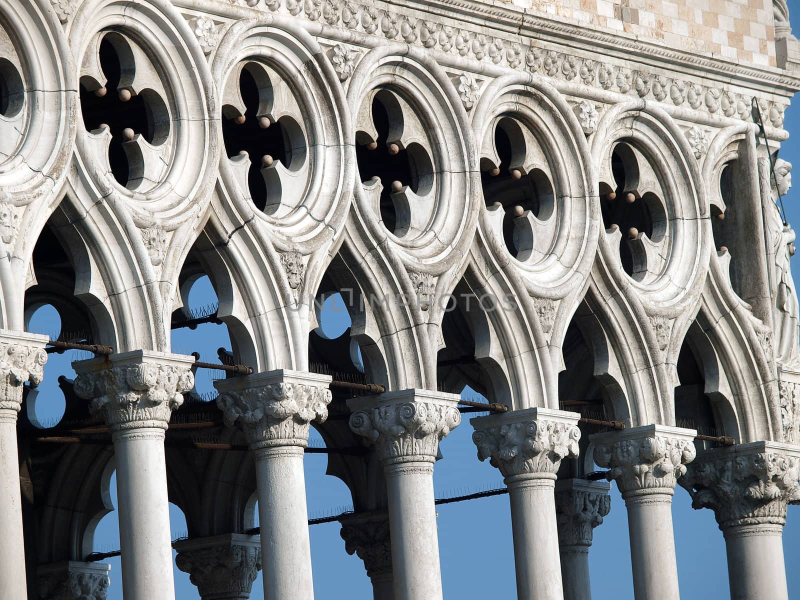Venice - tracery from the Doge's Palace, one of venice symbol