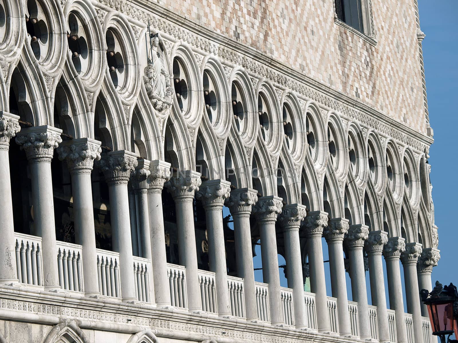 Venice - tracery from the Doge's Palace, one of venice symbol