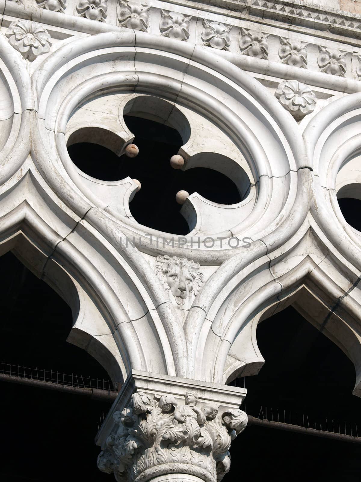 Venice - tracery from the Doge's Palace, one of venice symbol