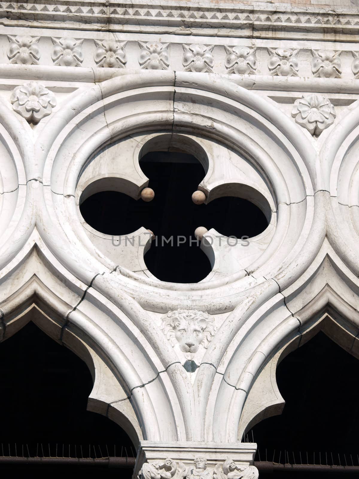 Venice - tracery from the Doge's Palace, one of venice symbol