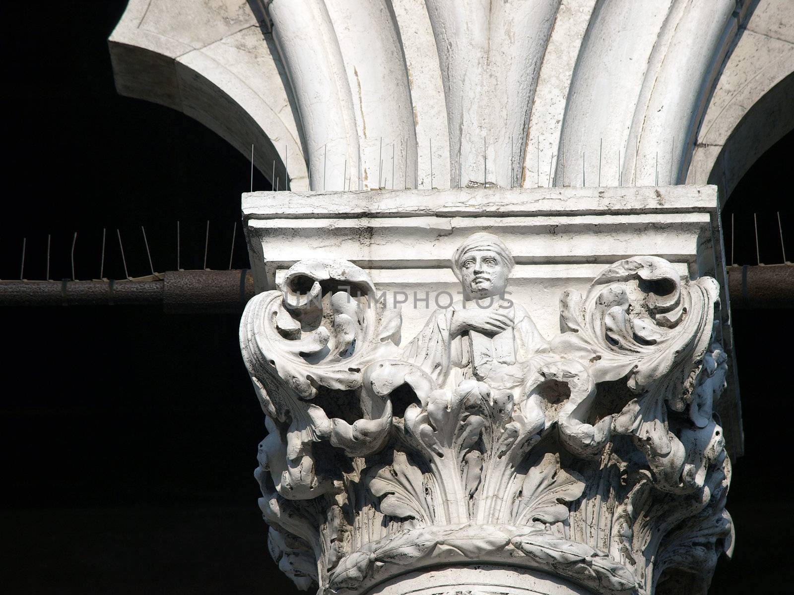Venice - the unique beauty of the capitals of the columns of the Ducal Palace