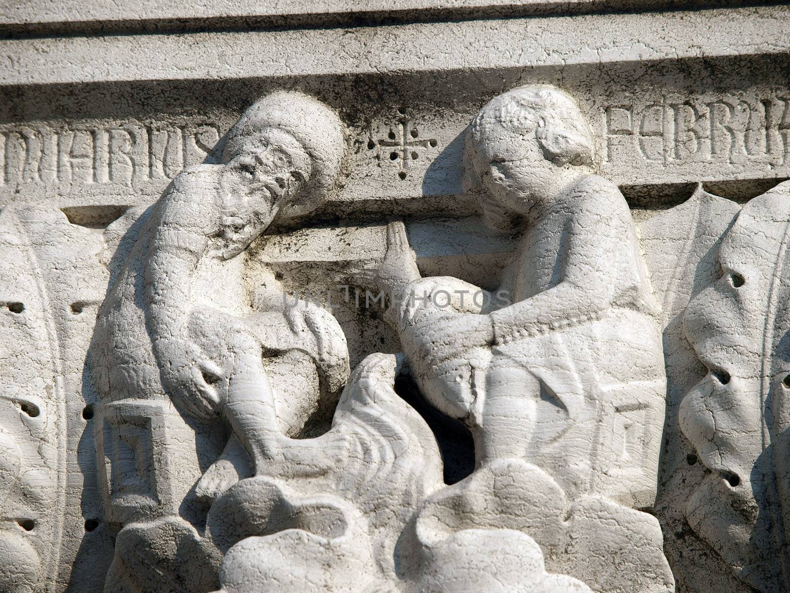 Venice - the unique beauty of the capitals of the columns of the Ducal Palace