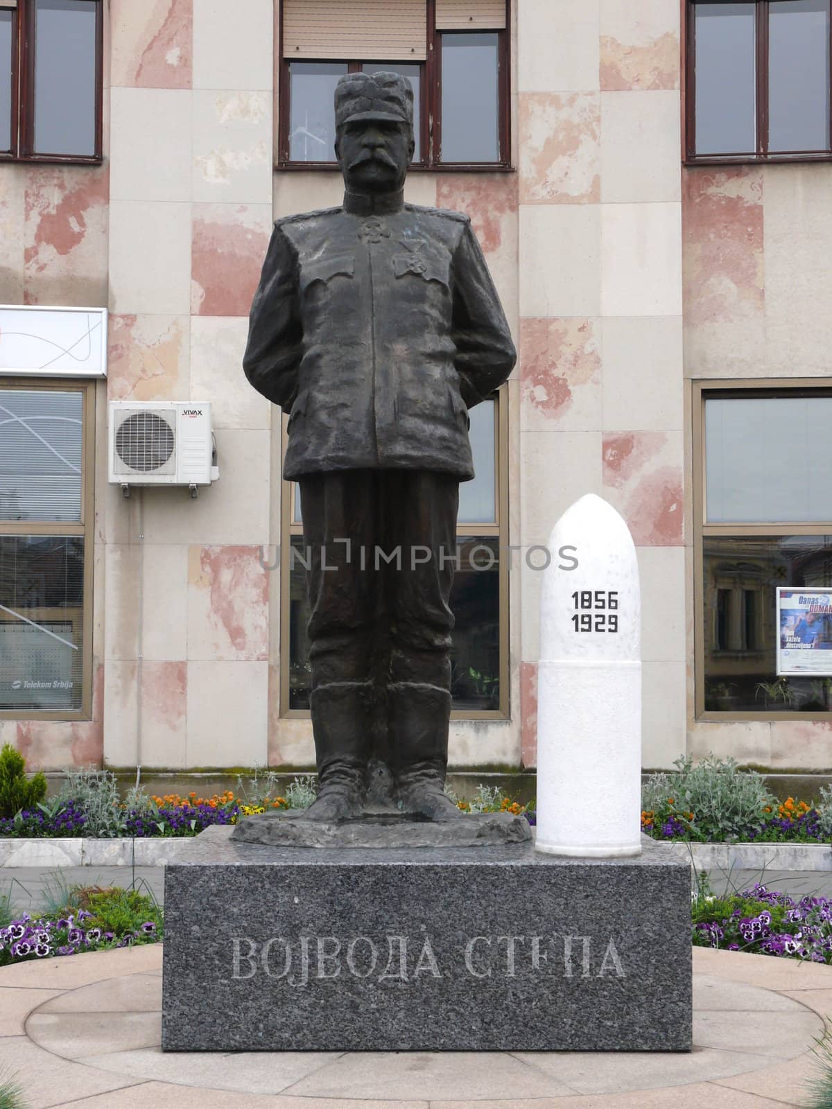 Monument of Warior Stepa in the center of Chachak town, Serbia
