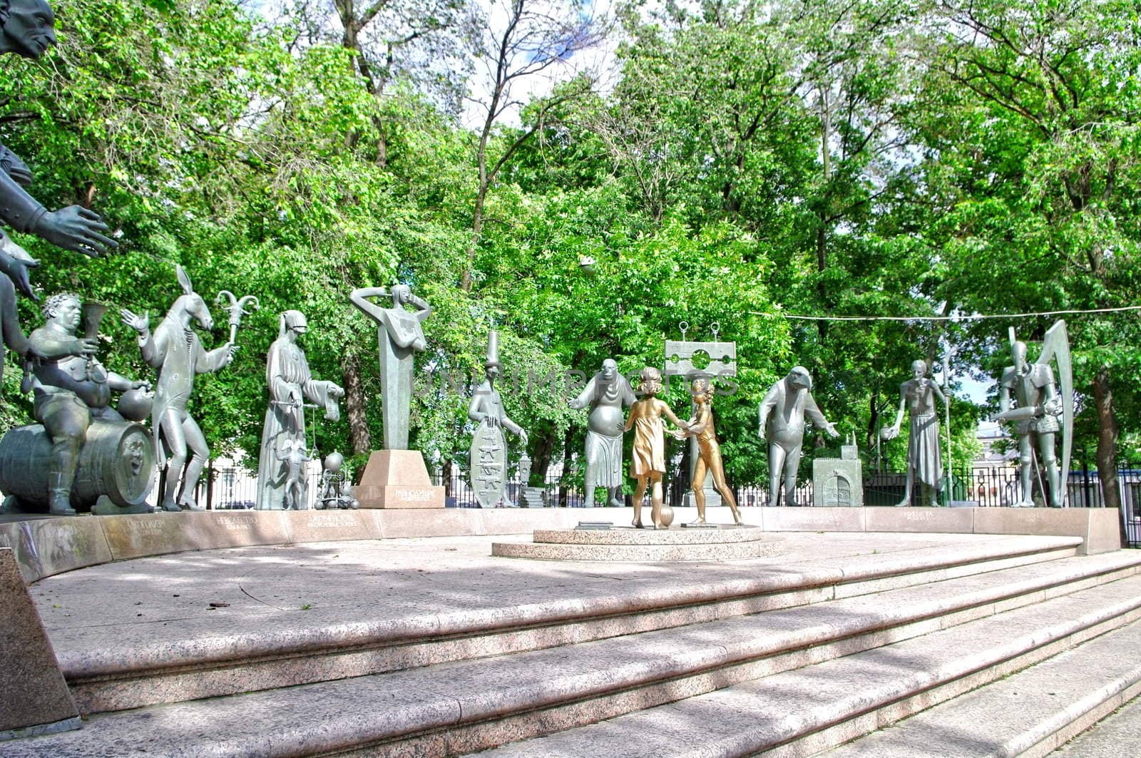 The children - victims of adult vices. Monument, Moscow