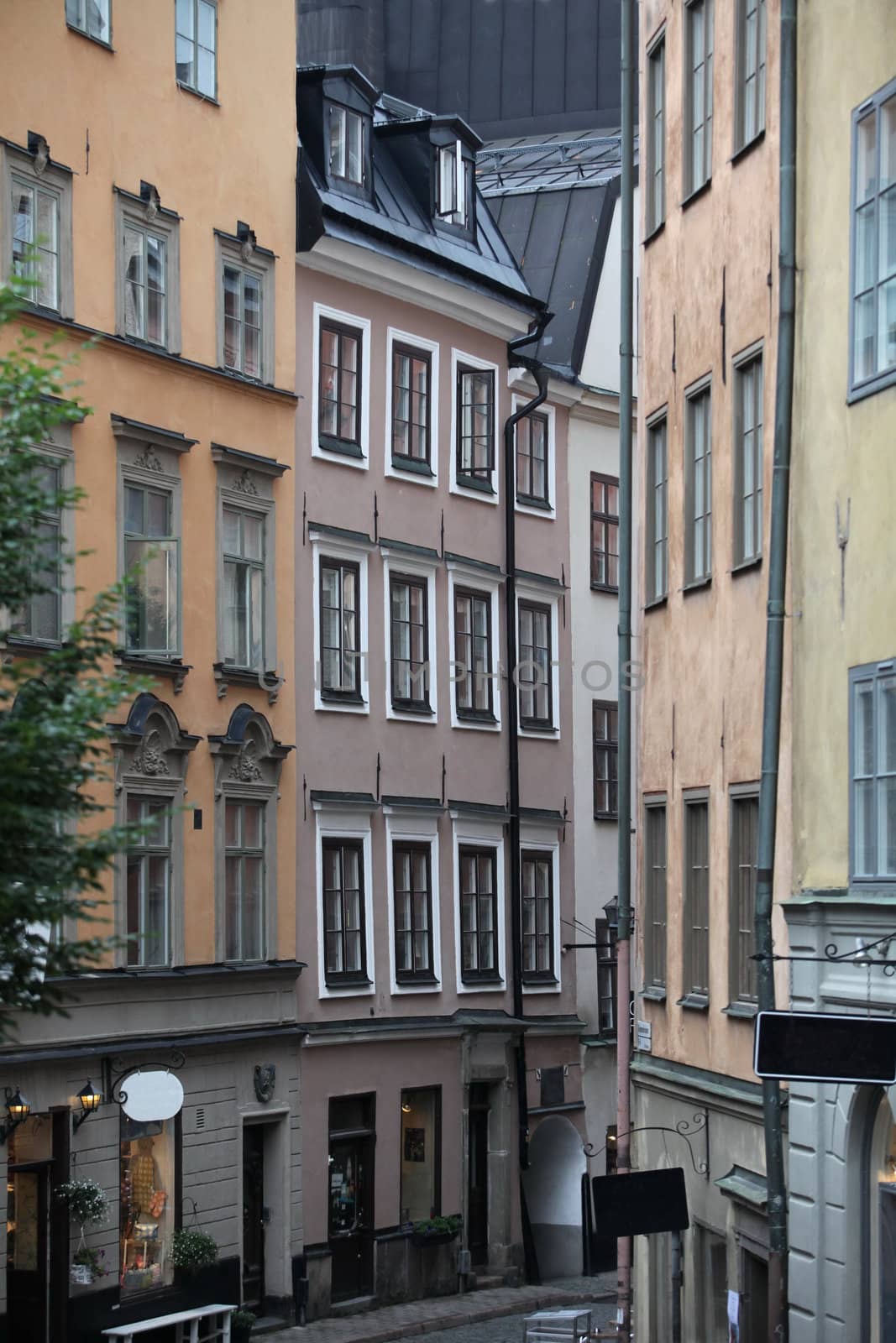 Stockholm old town in the top view