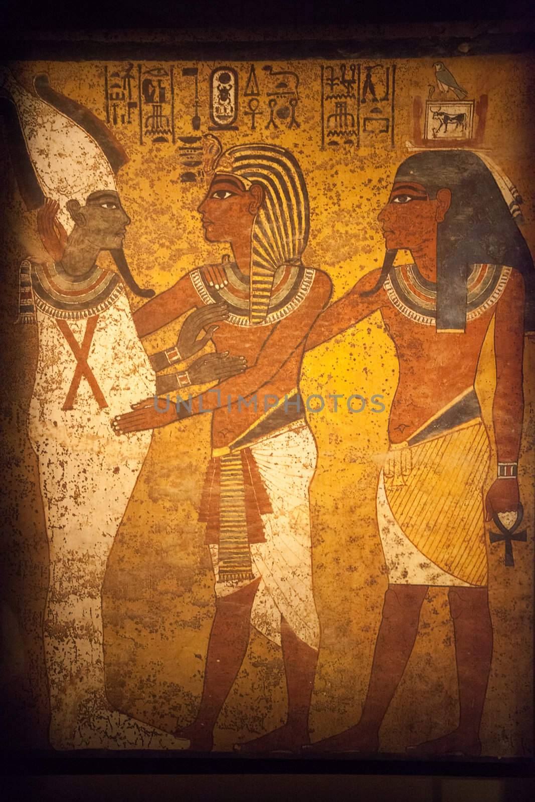 Scene from Egyptian Wall Mural - Original Piece