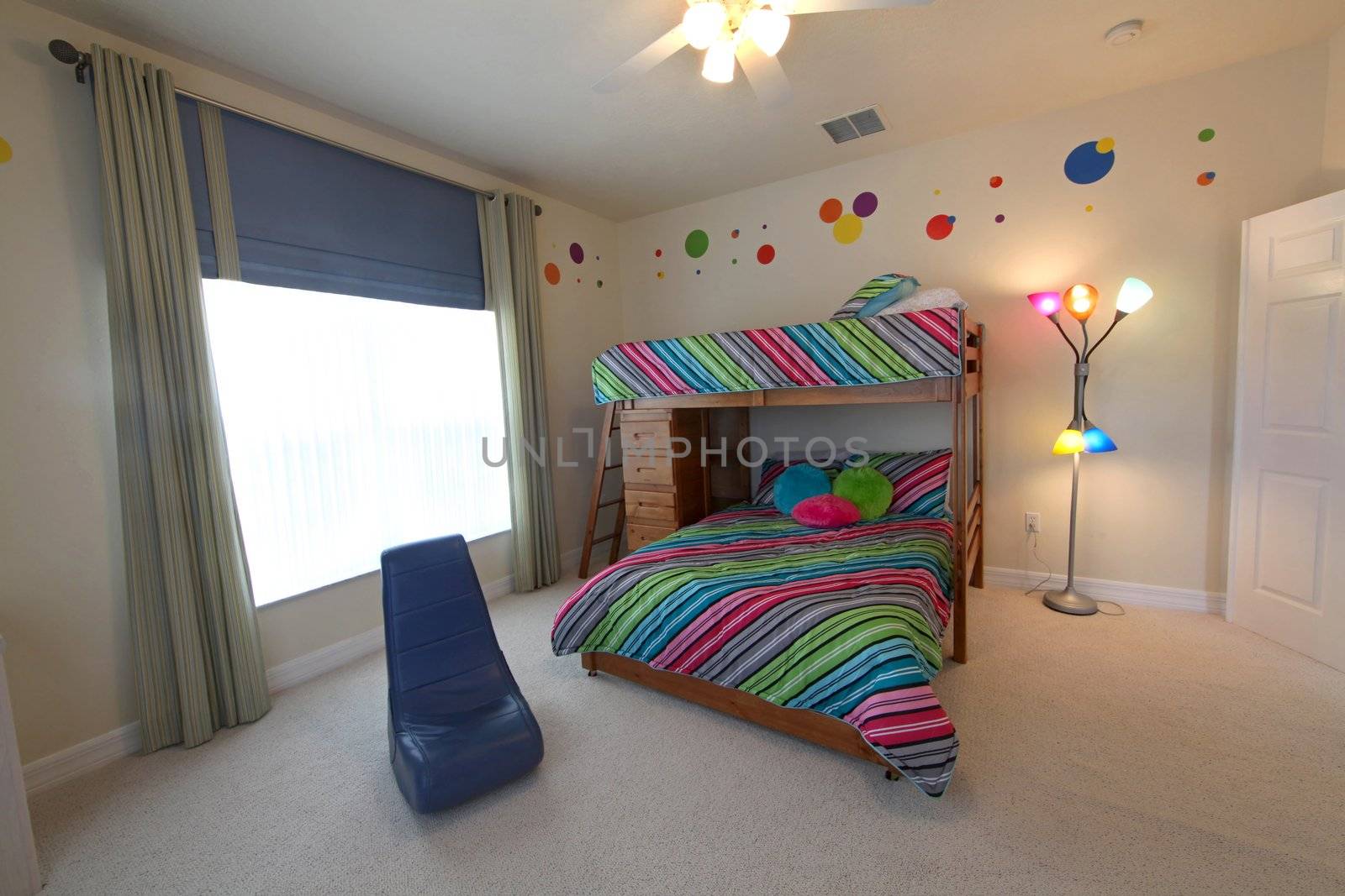 A Bedroom with Bunk Beds, Interior Shot of a Home