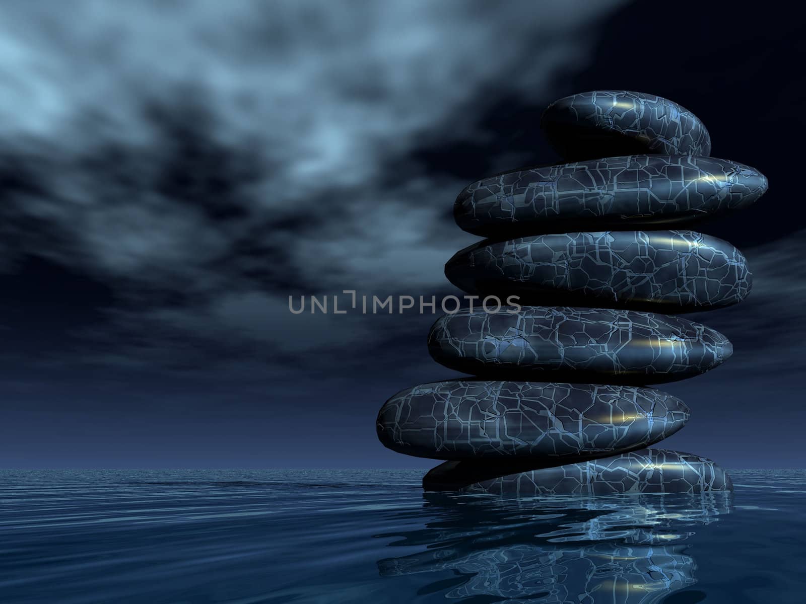 stones in the water