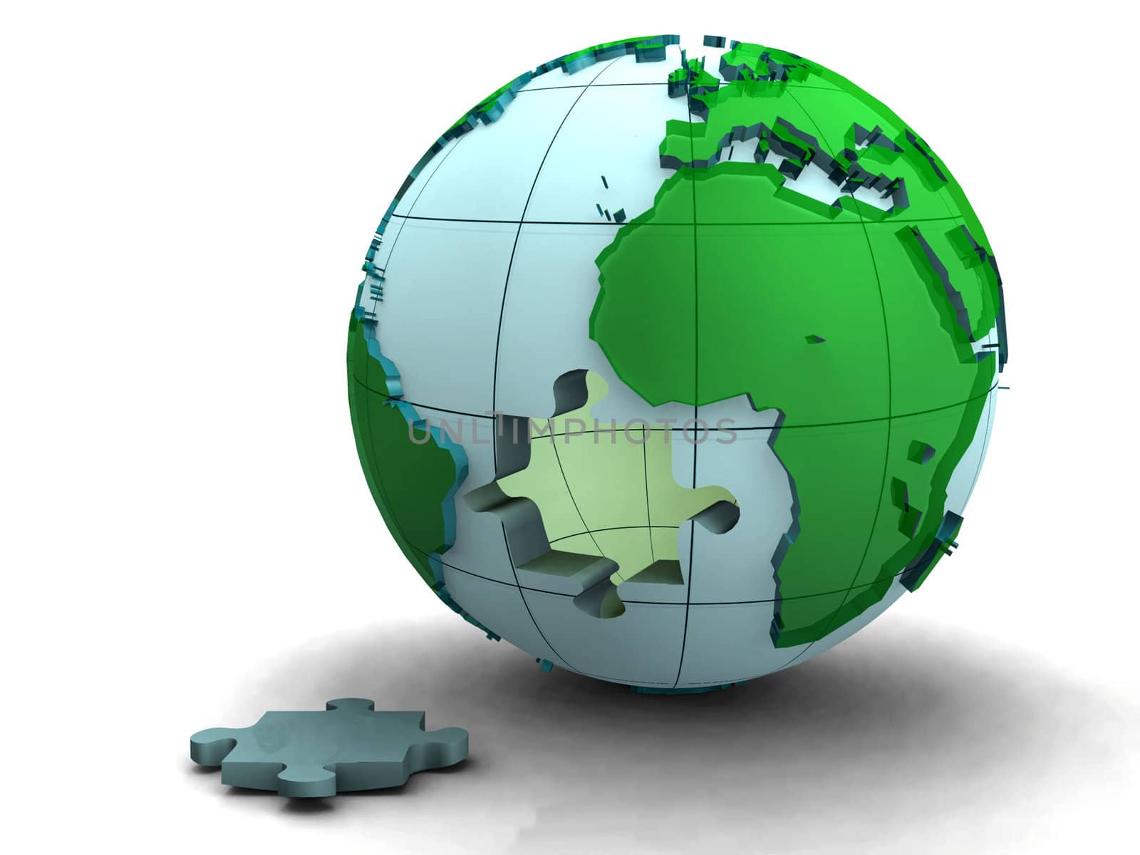 earth and puzzle