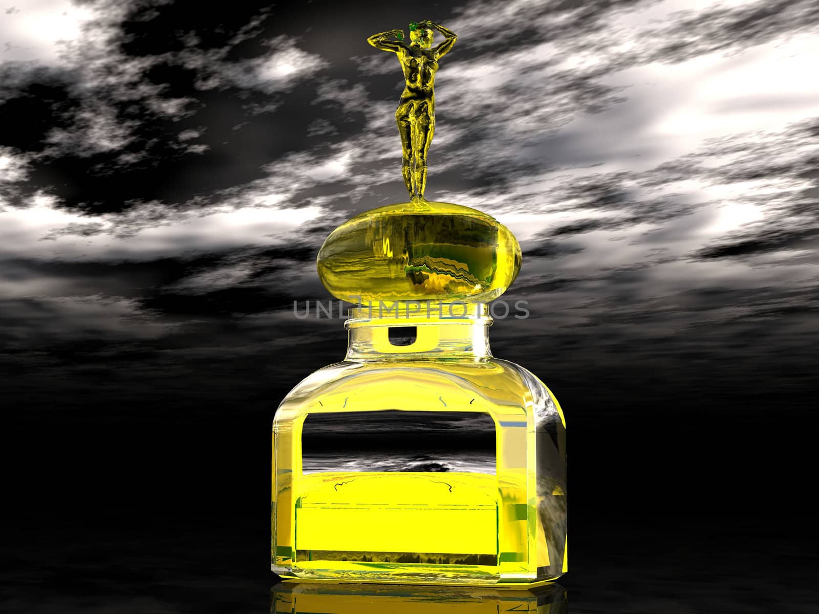 the perfume bottle