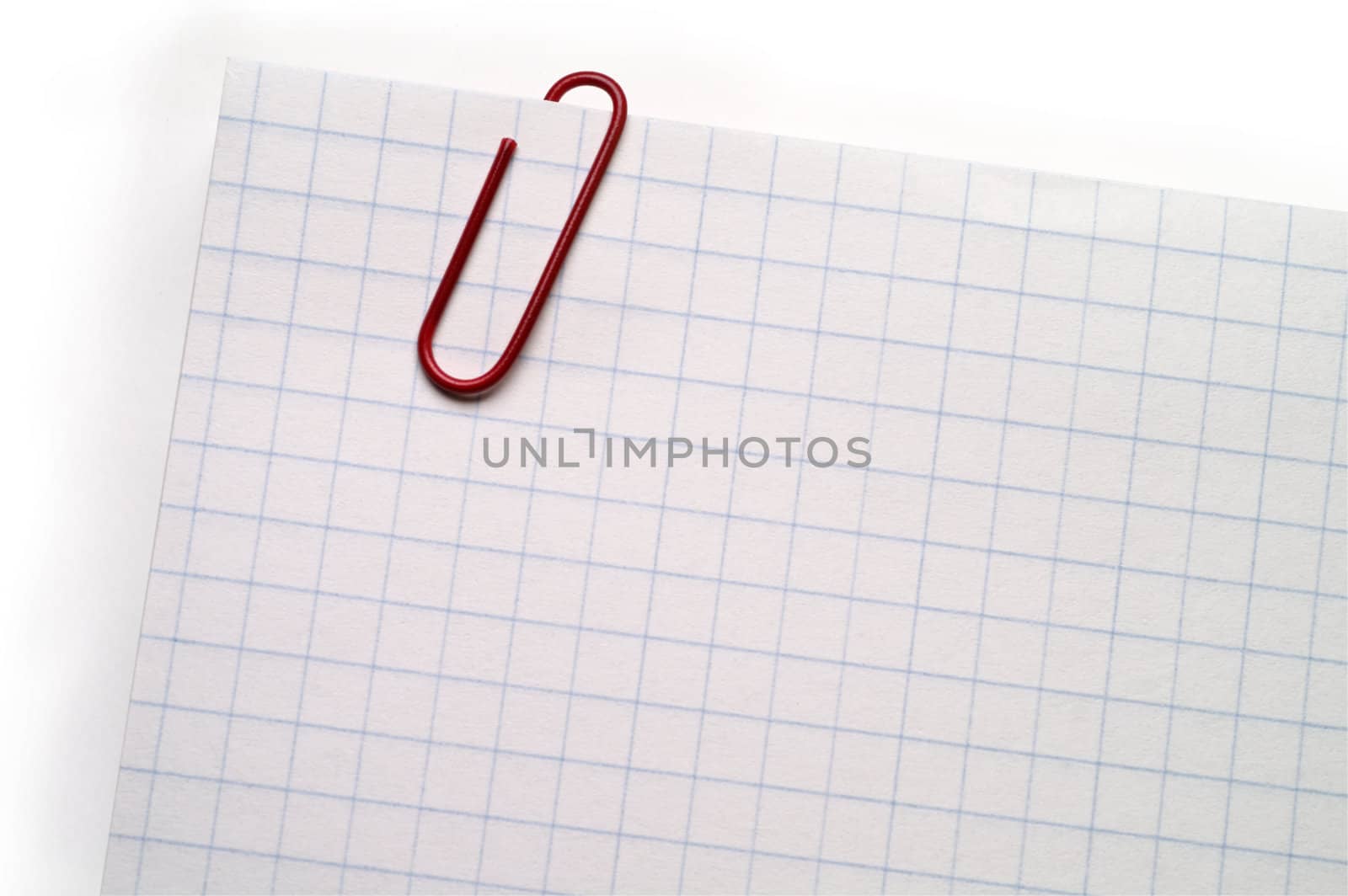 Note with red paper clip w/clipping path by Laborer