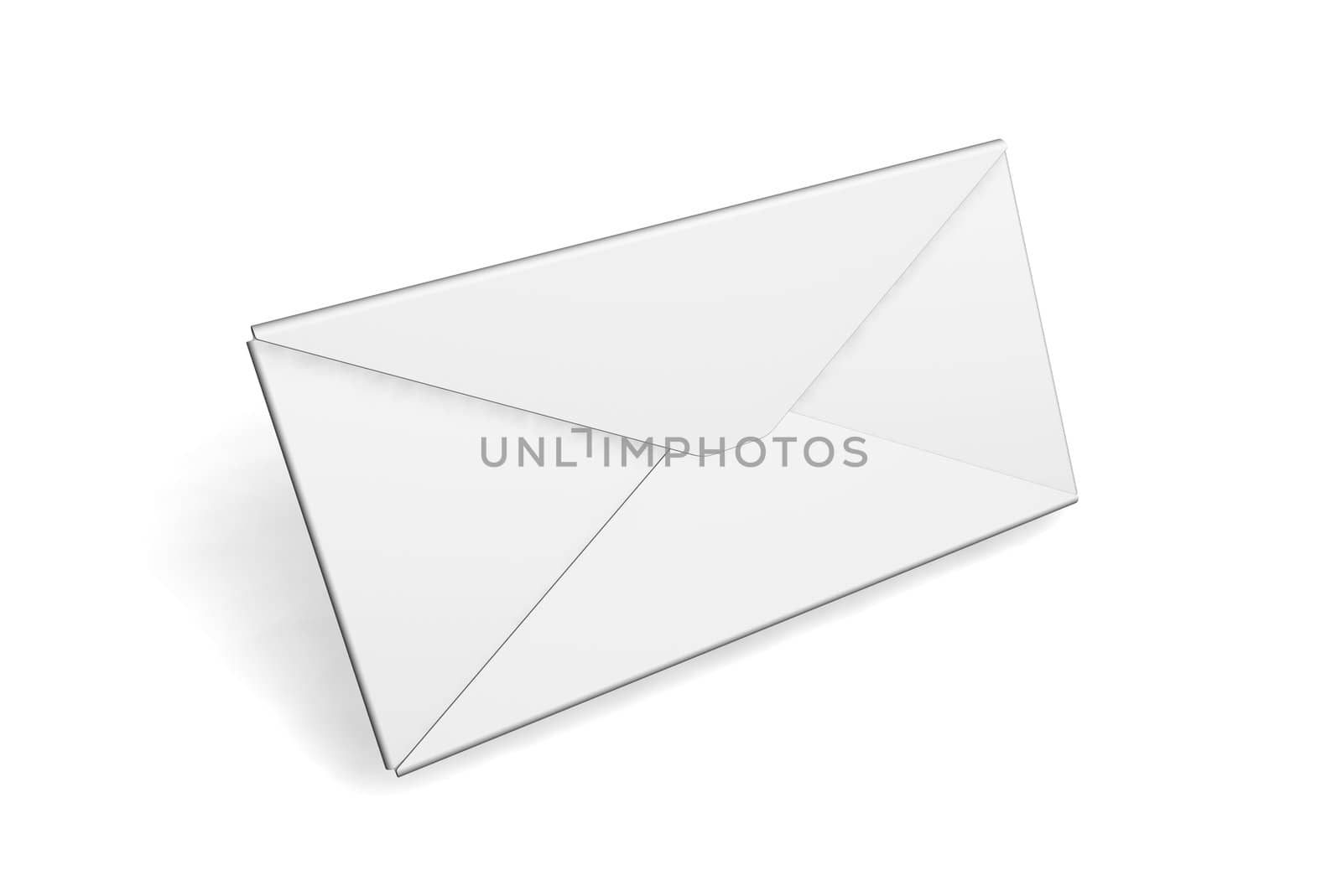 3D render of a blank envelope