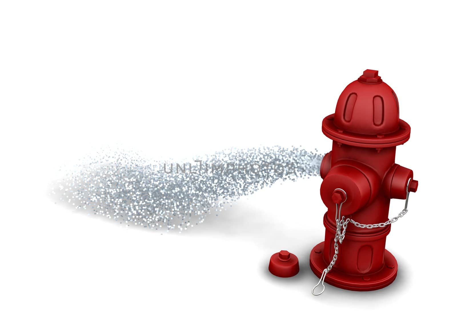 3D render of a fire hydrant