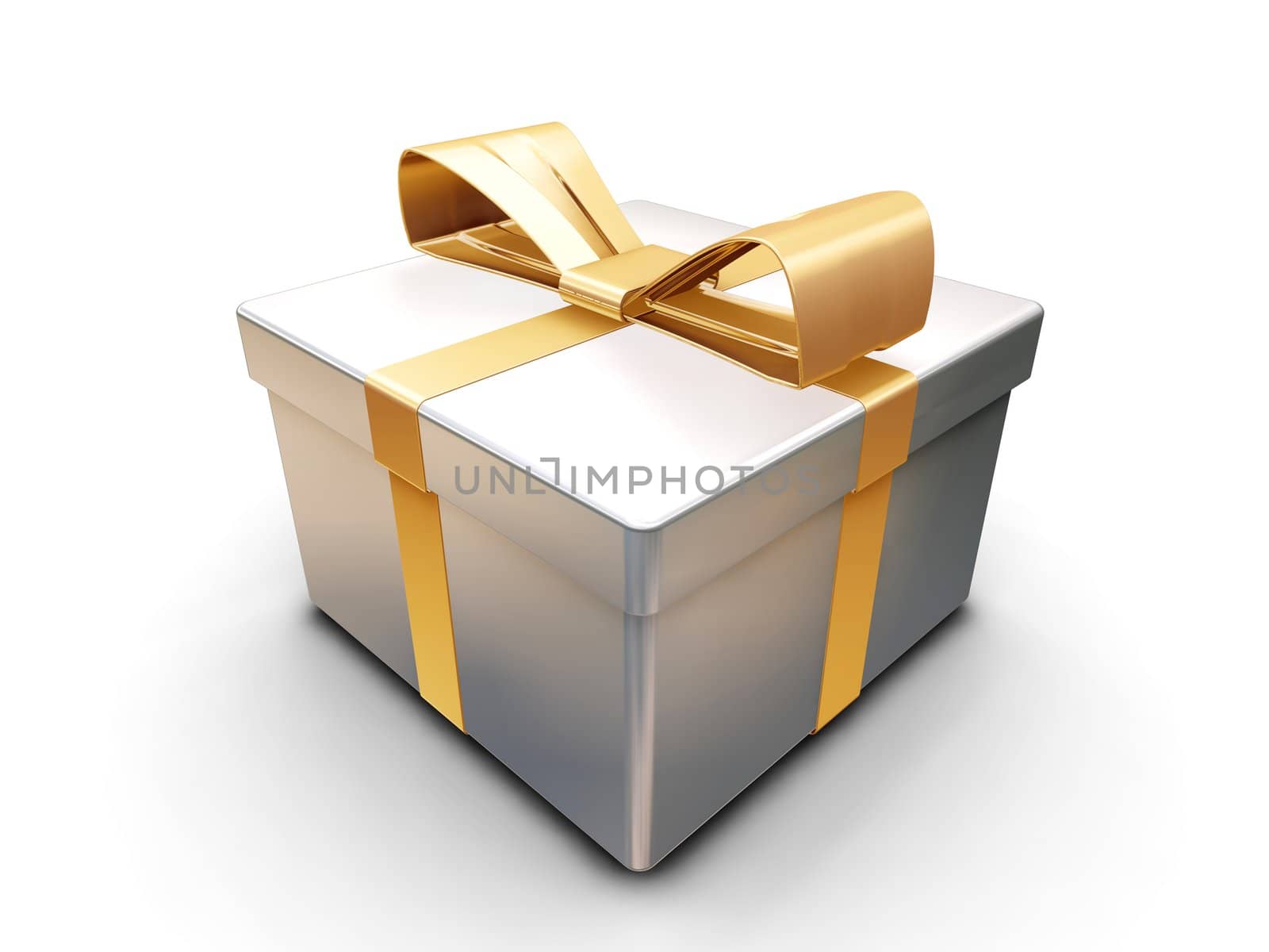 3D render of a wrapped gift