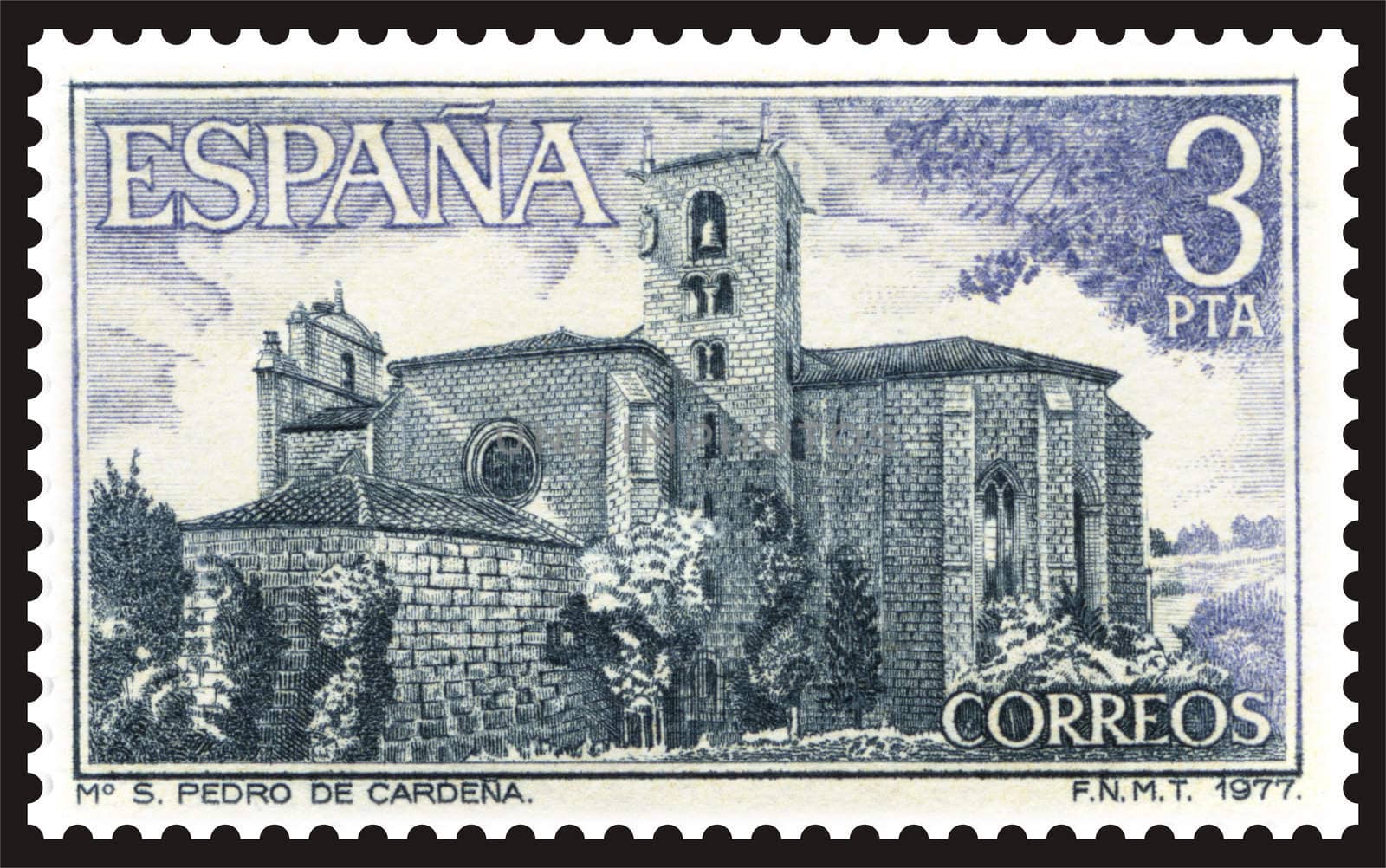 Vintage Spanish Stamps. 1977
“Monasterio de San Pedro de Cardeña”