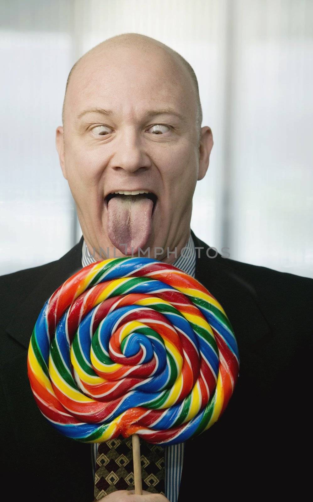 Businessman with Big Lollipop by Creatista