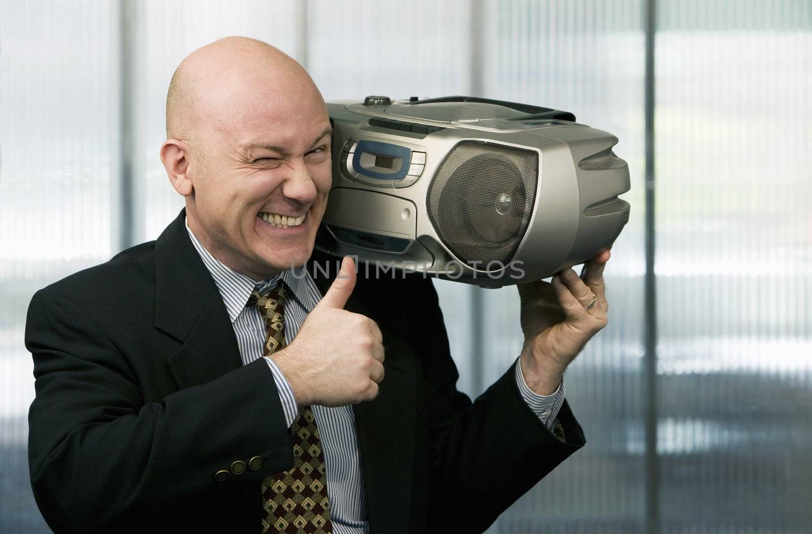 Businessman with Boom Box by Creatista