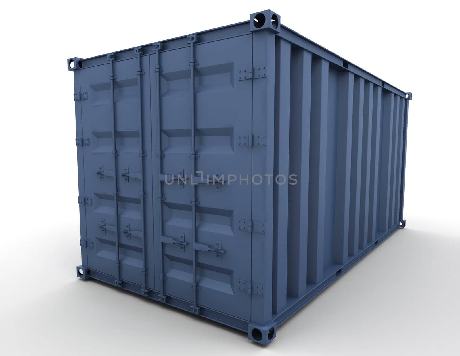 3D render of a freight container