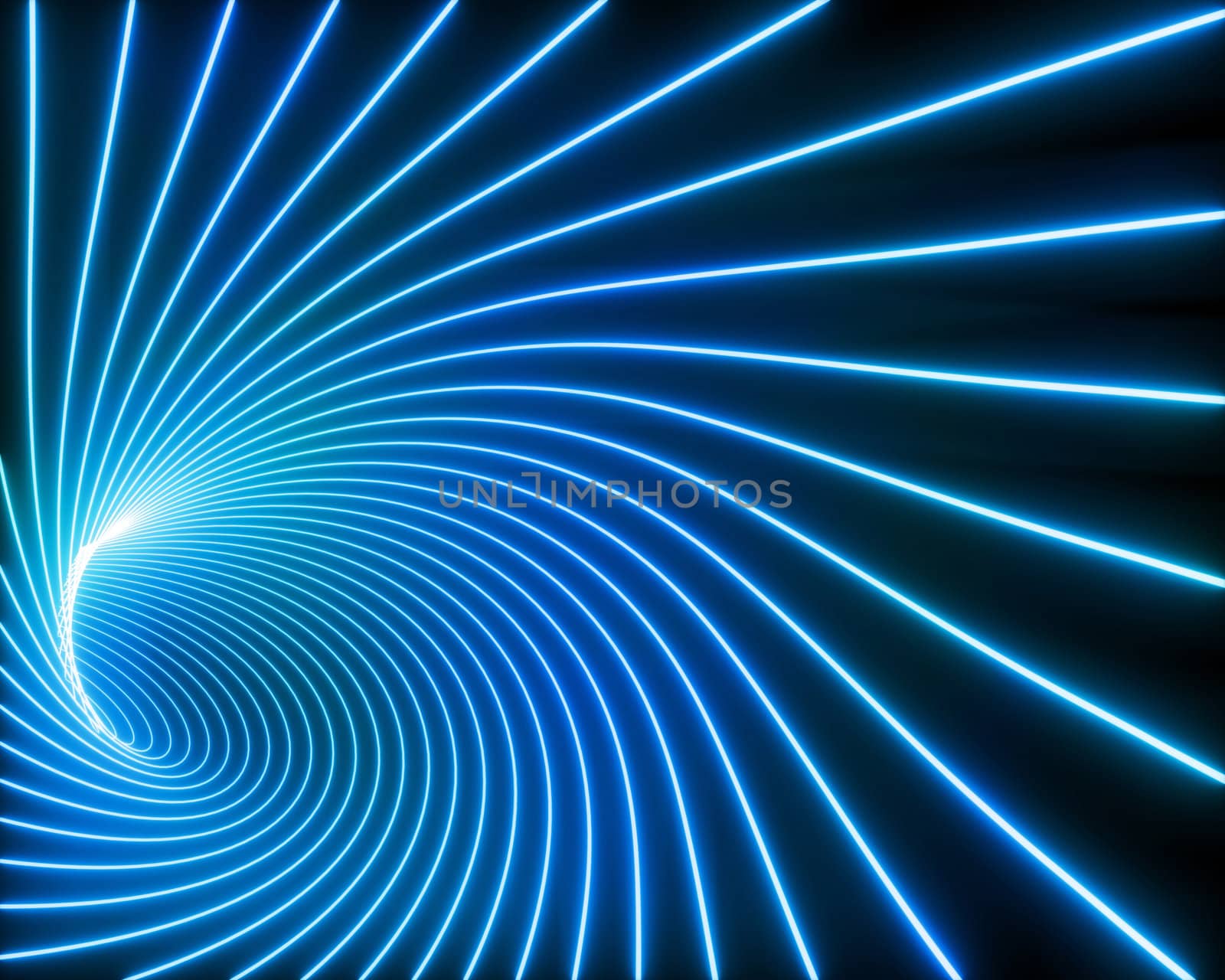 Abstract background of glowing tubes with tunnel effect