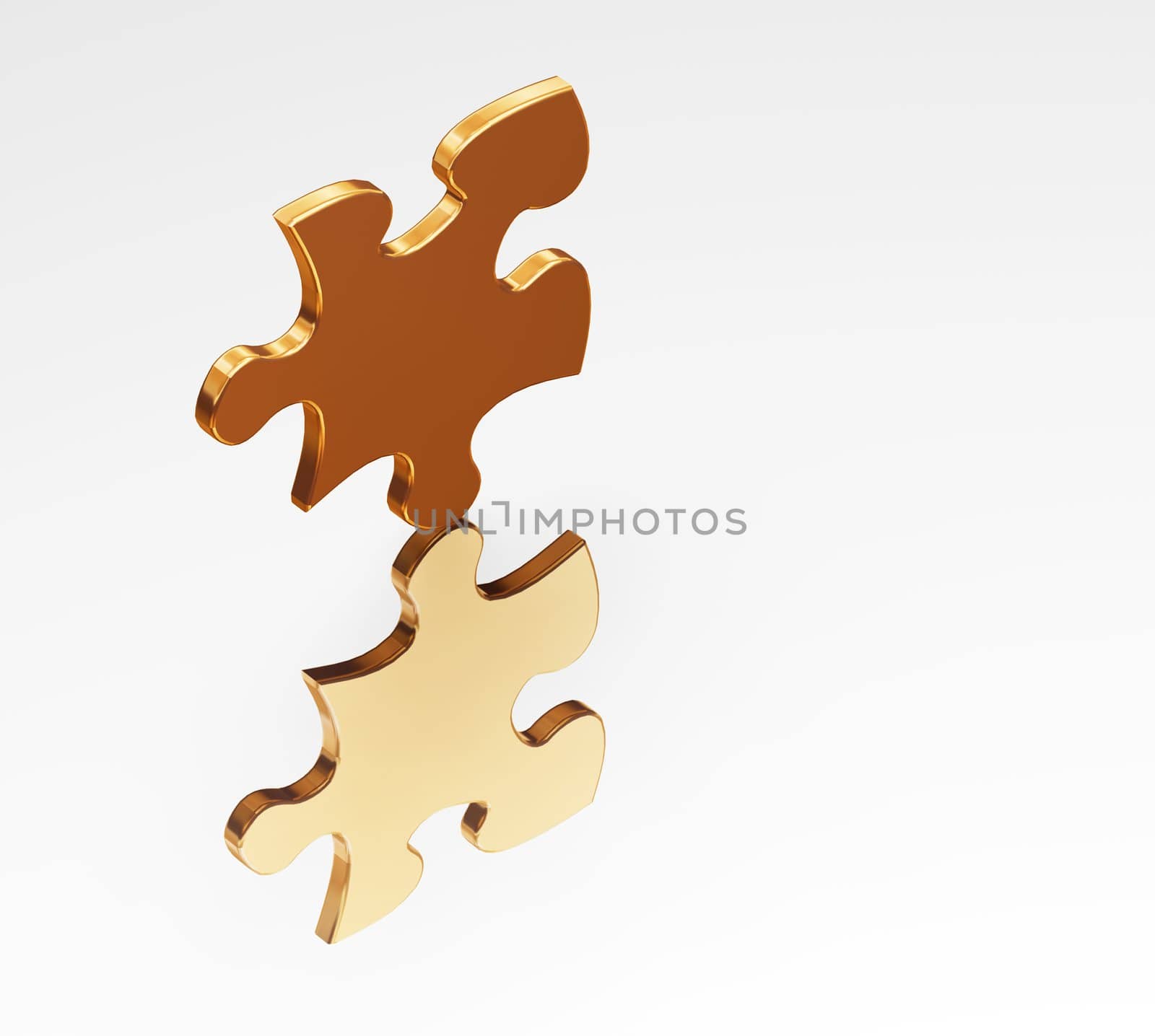 3D render of a balancing puzzle piece