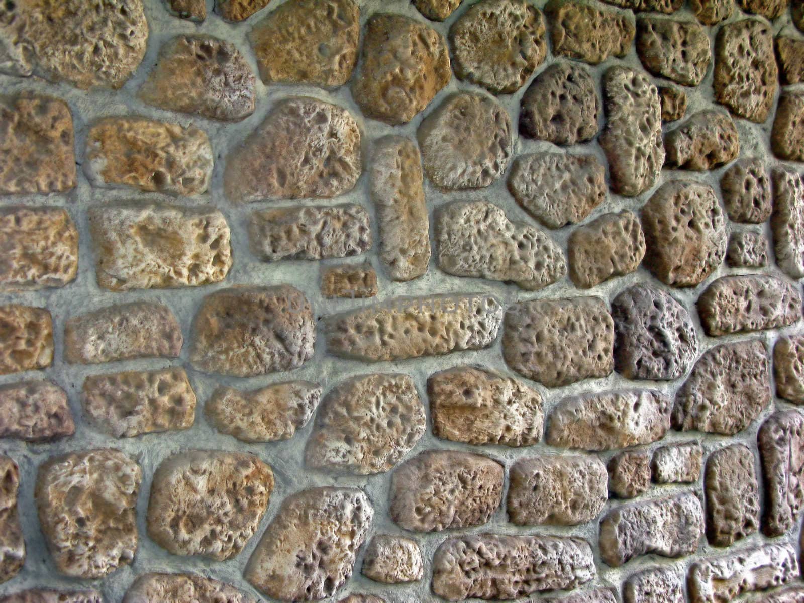 A wall of bricks that creates a pattern.