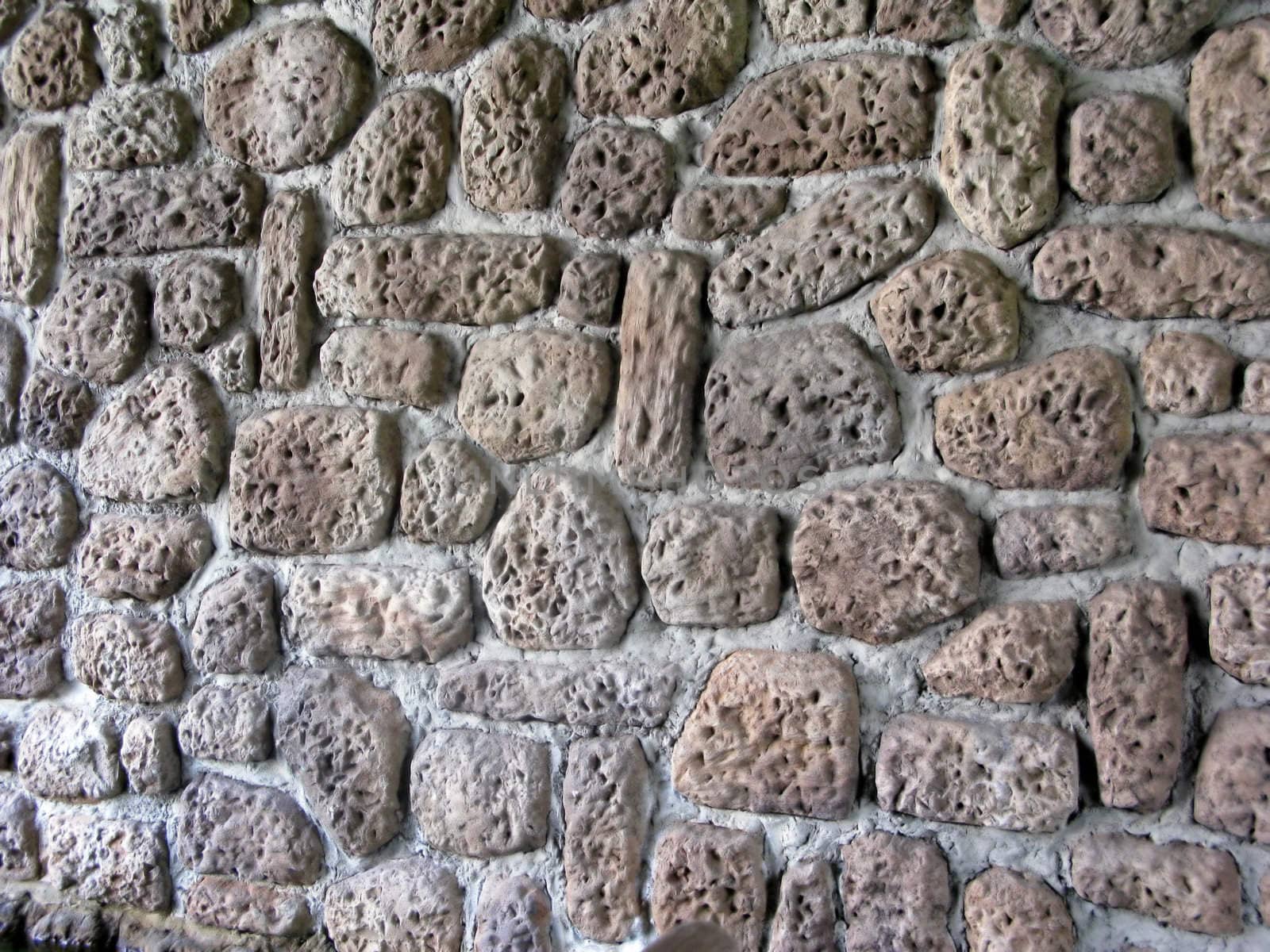 A wall of bricks that creates a pattern.