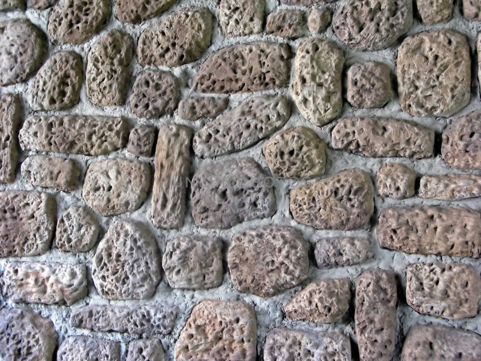 A wall of bricks that creates a pattern.