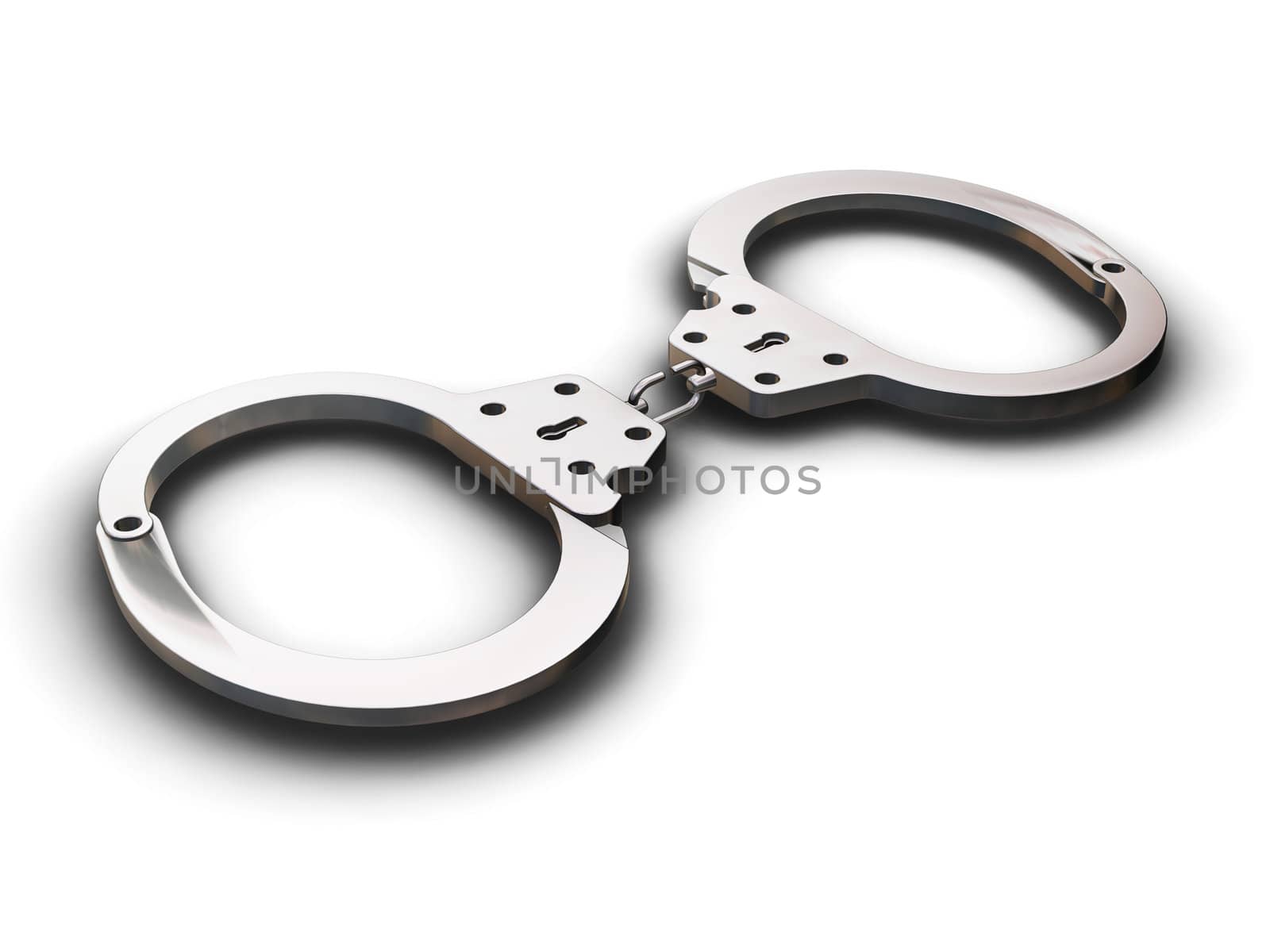 3D render of handcuffs