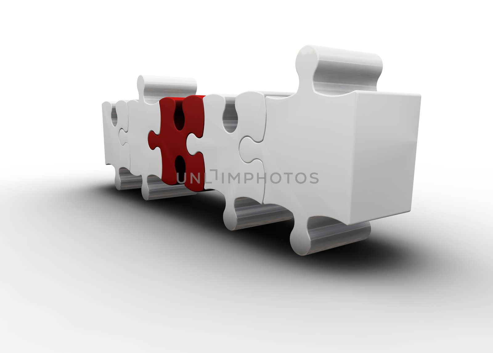 3D render of puzzle pieces