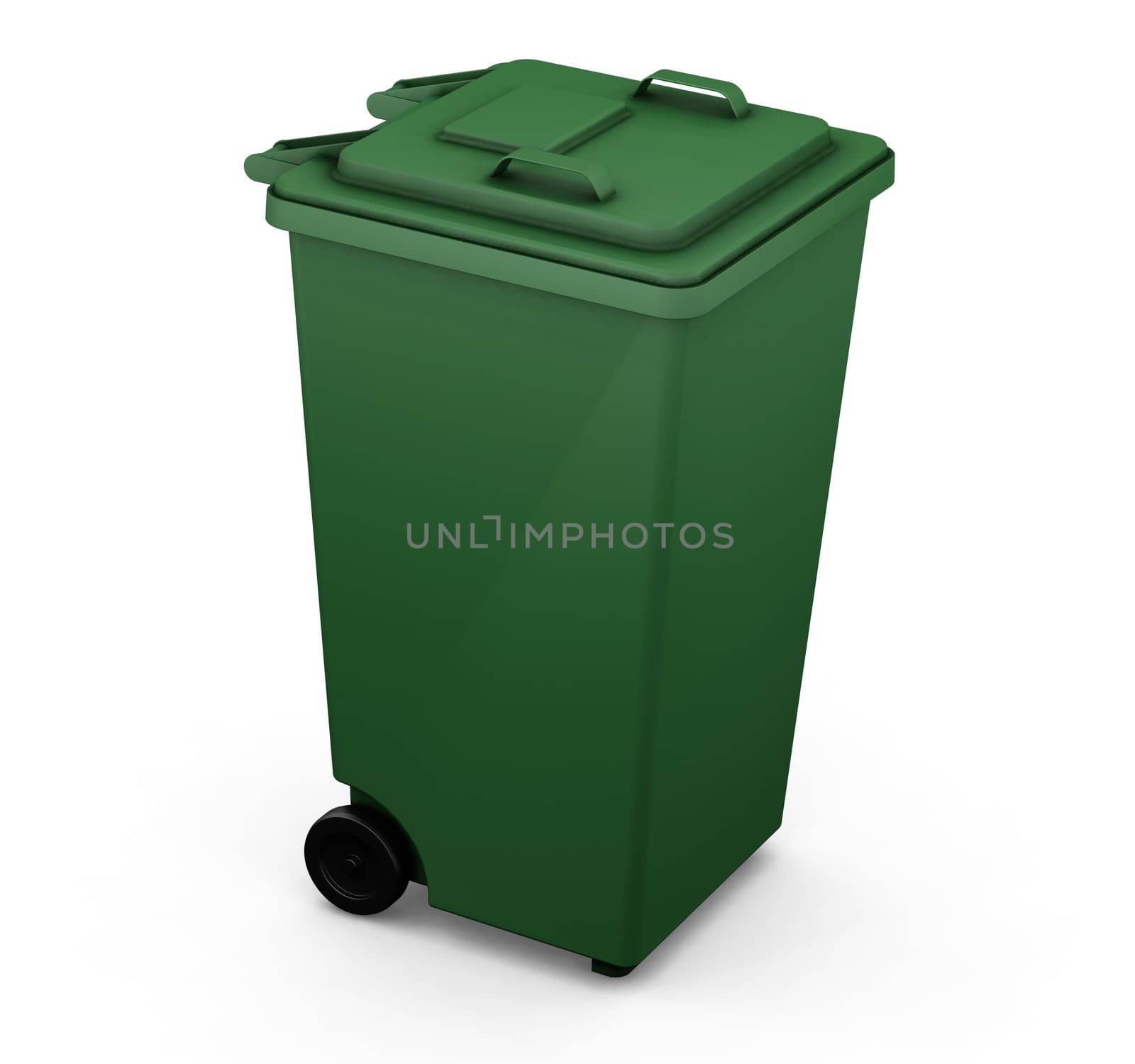 3D render of a wheelie bin