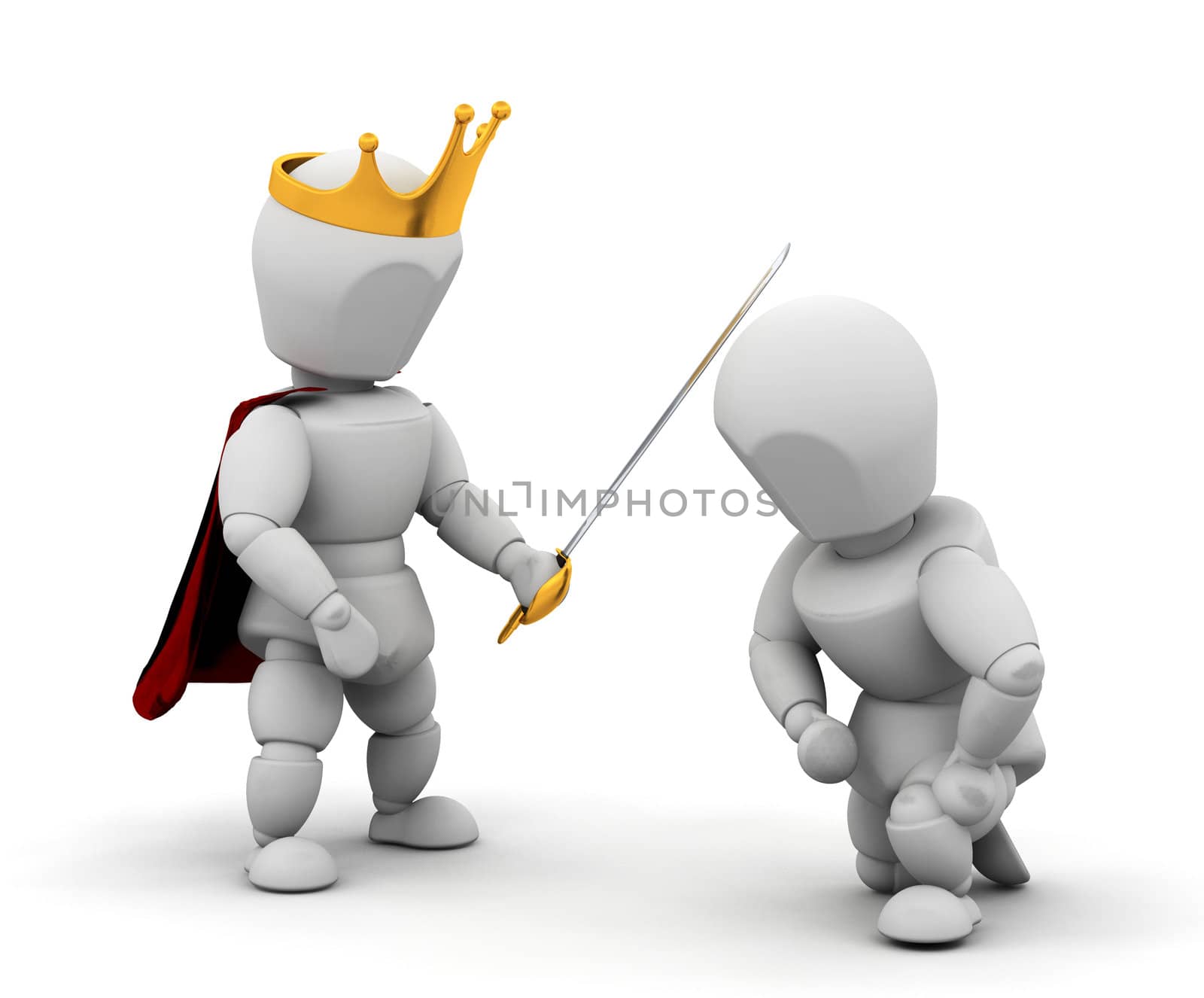 3 render of someone getting knighthood