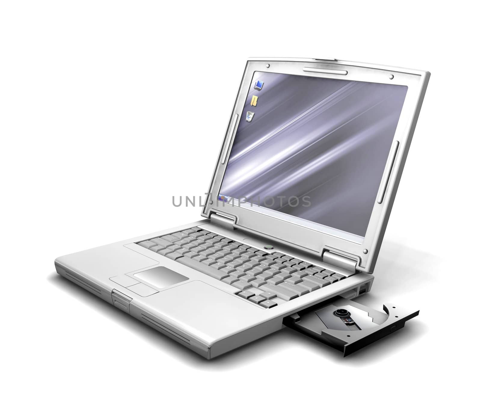 3D render of a generic laptop