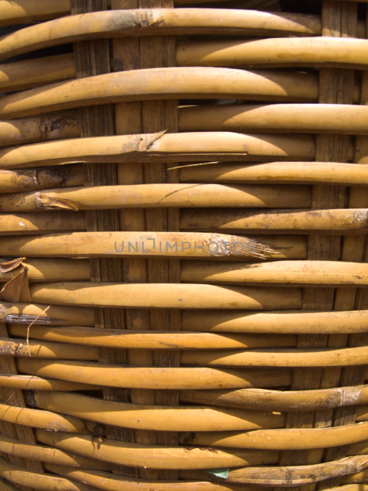 A yellow ratten wicker texture