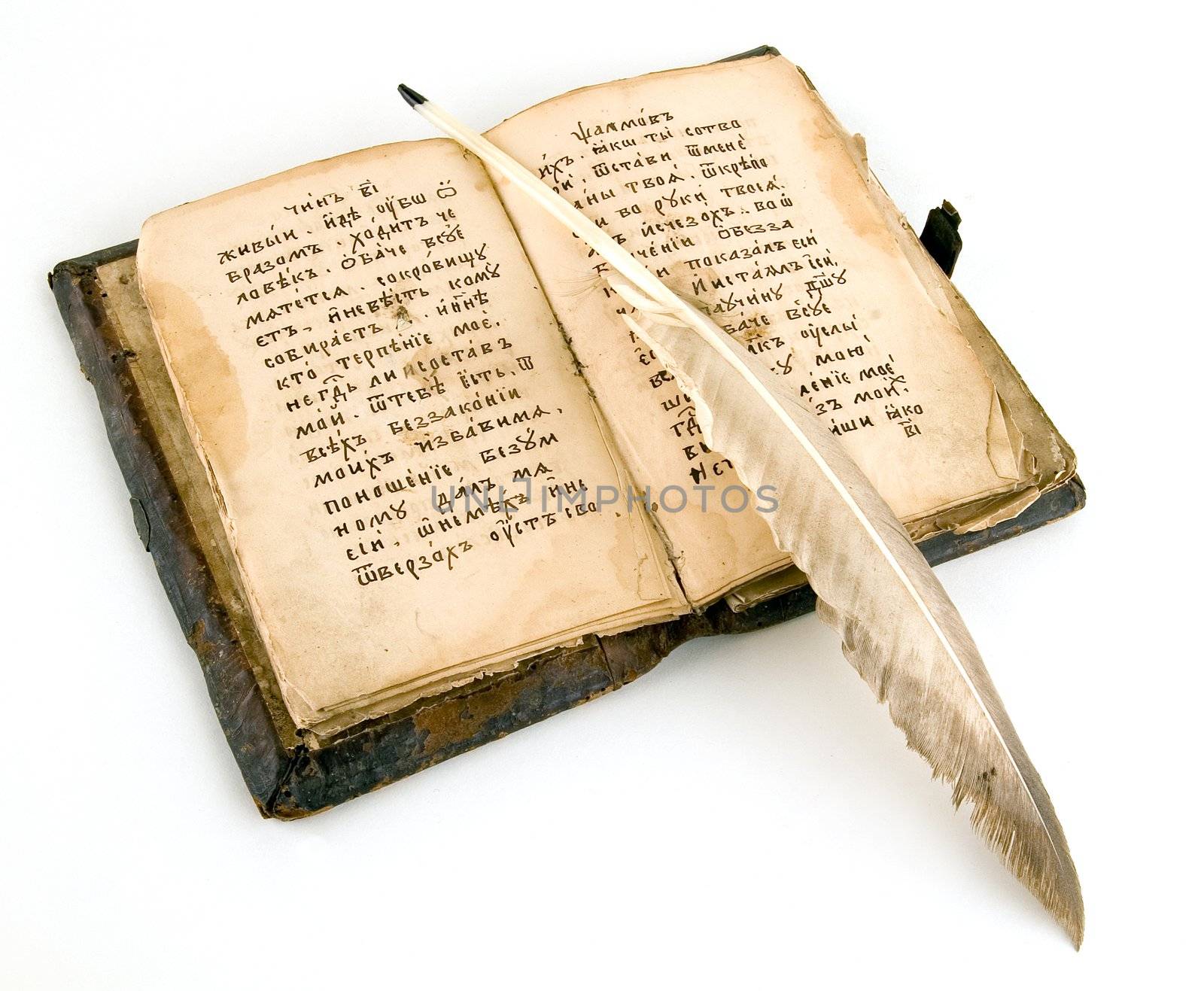 The ancient book on a light background