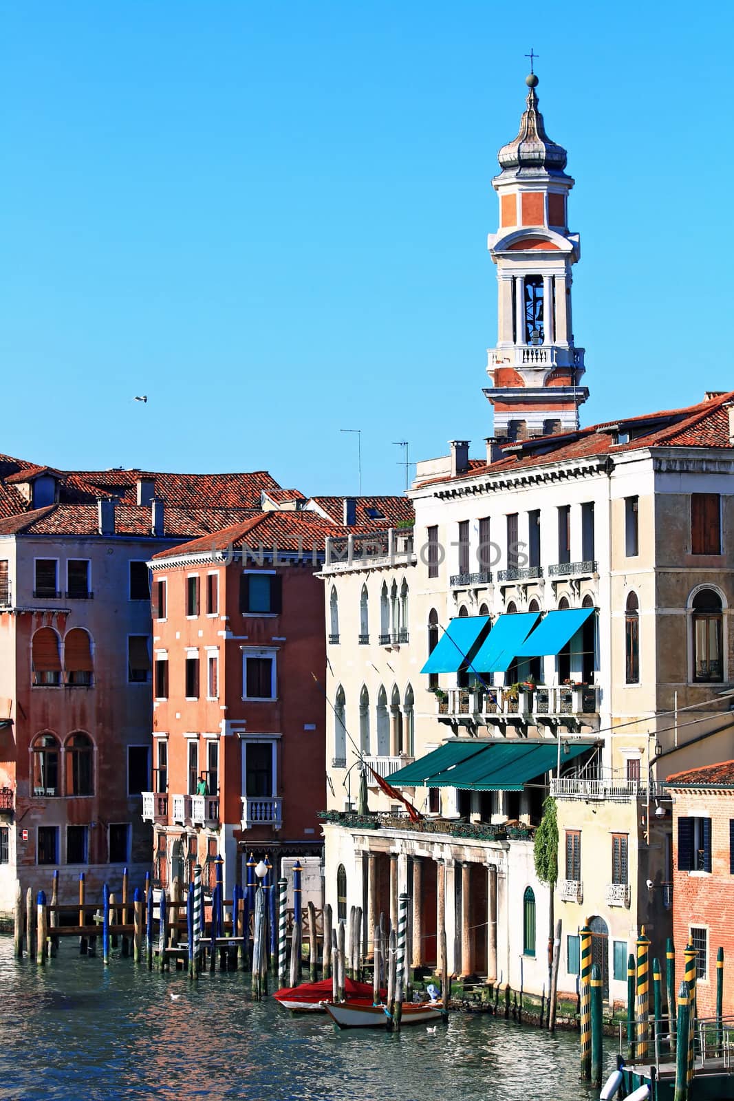 Clock Tower in Grand canal Venice, Italy
