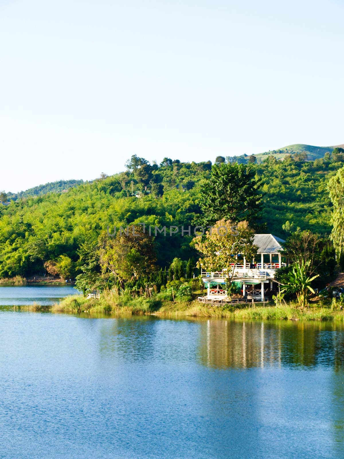 House nearby Mae Suay reservoir, Chiang rai, Thailand