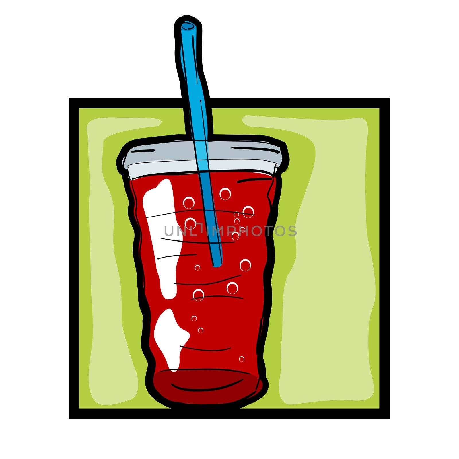 Classic clip art graphic icon with fresh soda