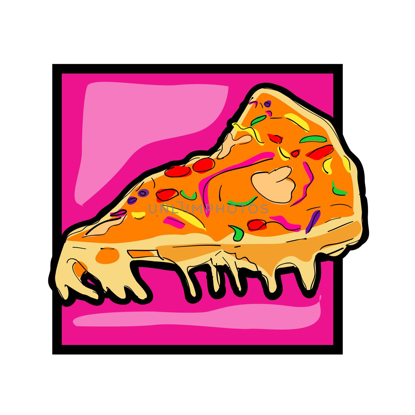 Clip art pizza slice icon by catacos