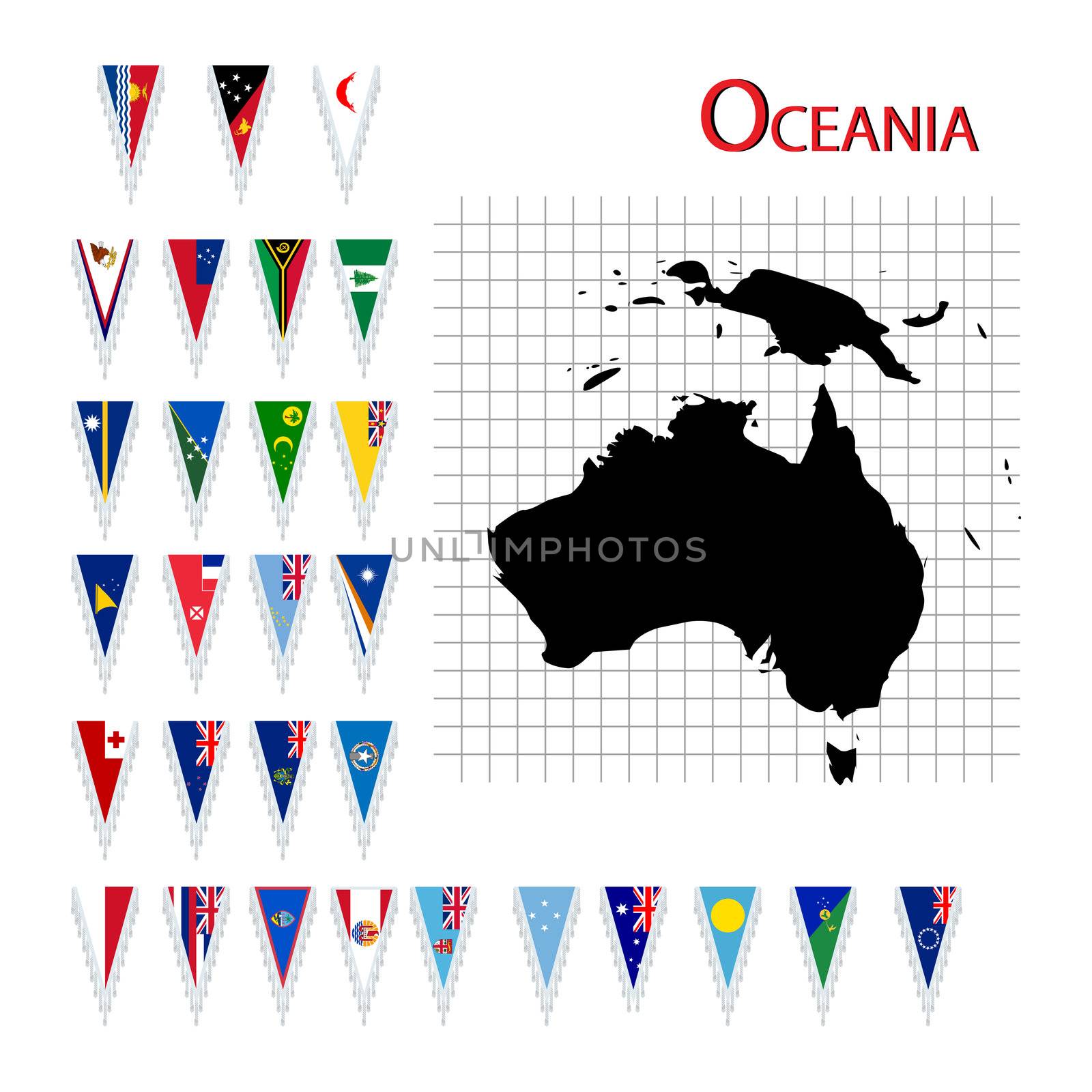 Flags of Oceania by catacos