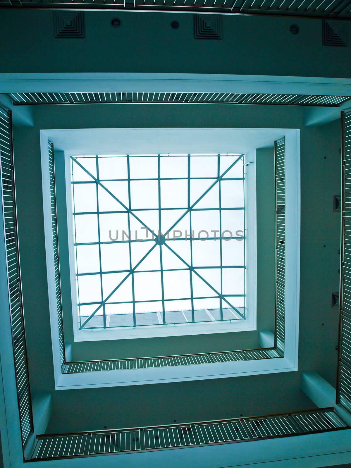 Sky light in modern office building court