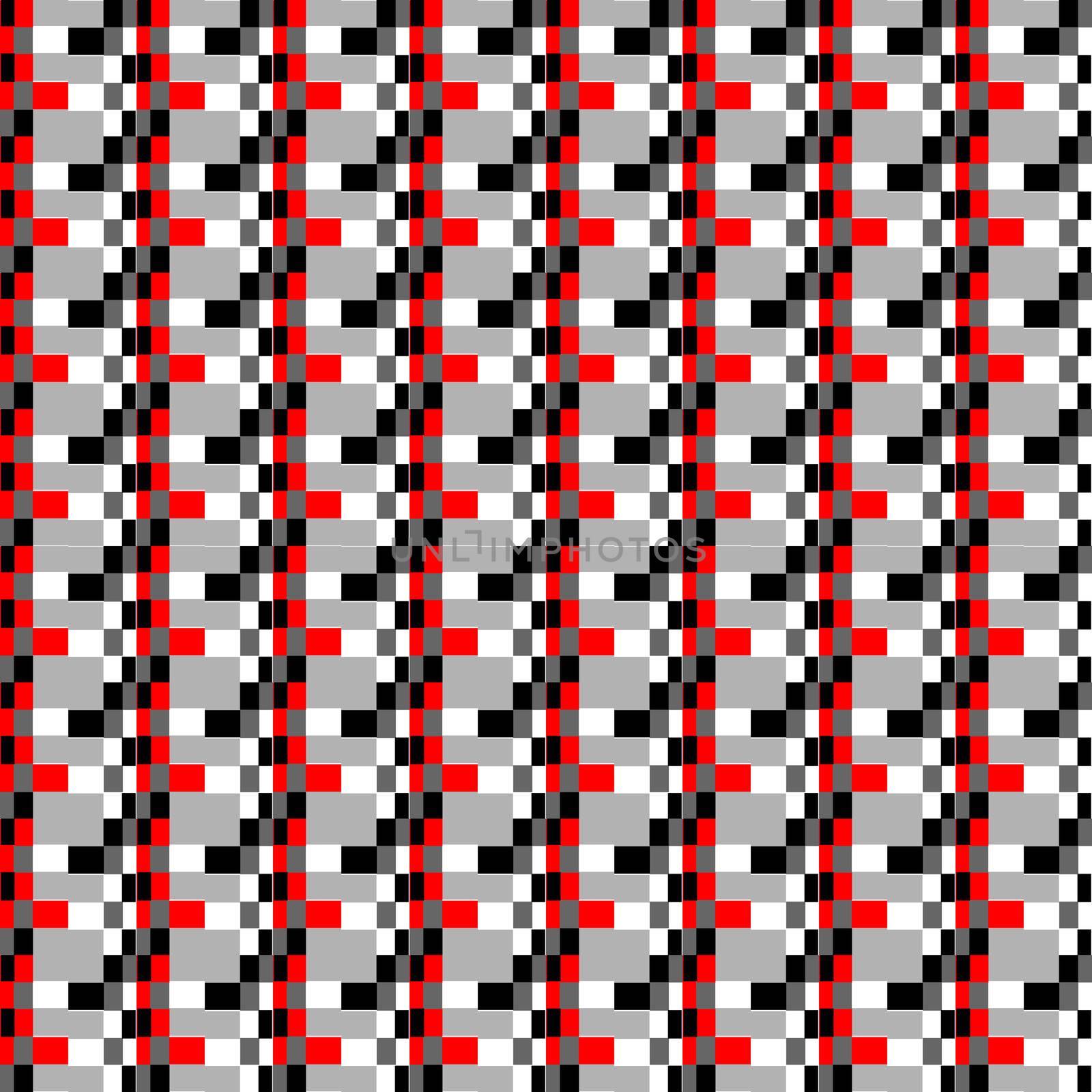 geometric pixels pattern, graphic motiv of basic video games of the eighties 