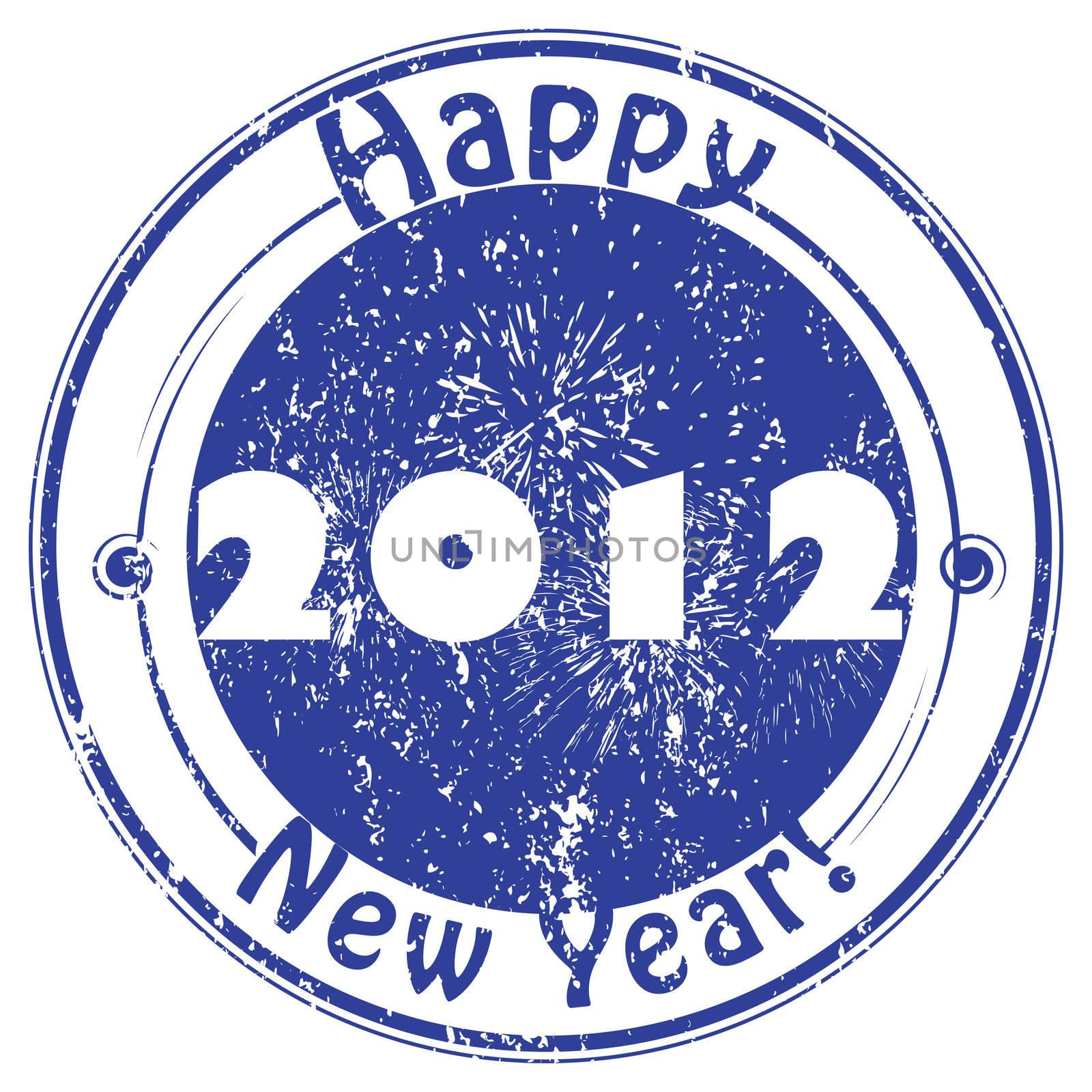 2012 Happy New Year stamp, winter greetings