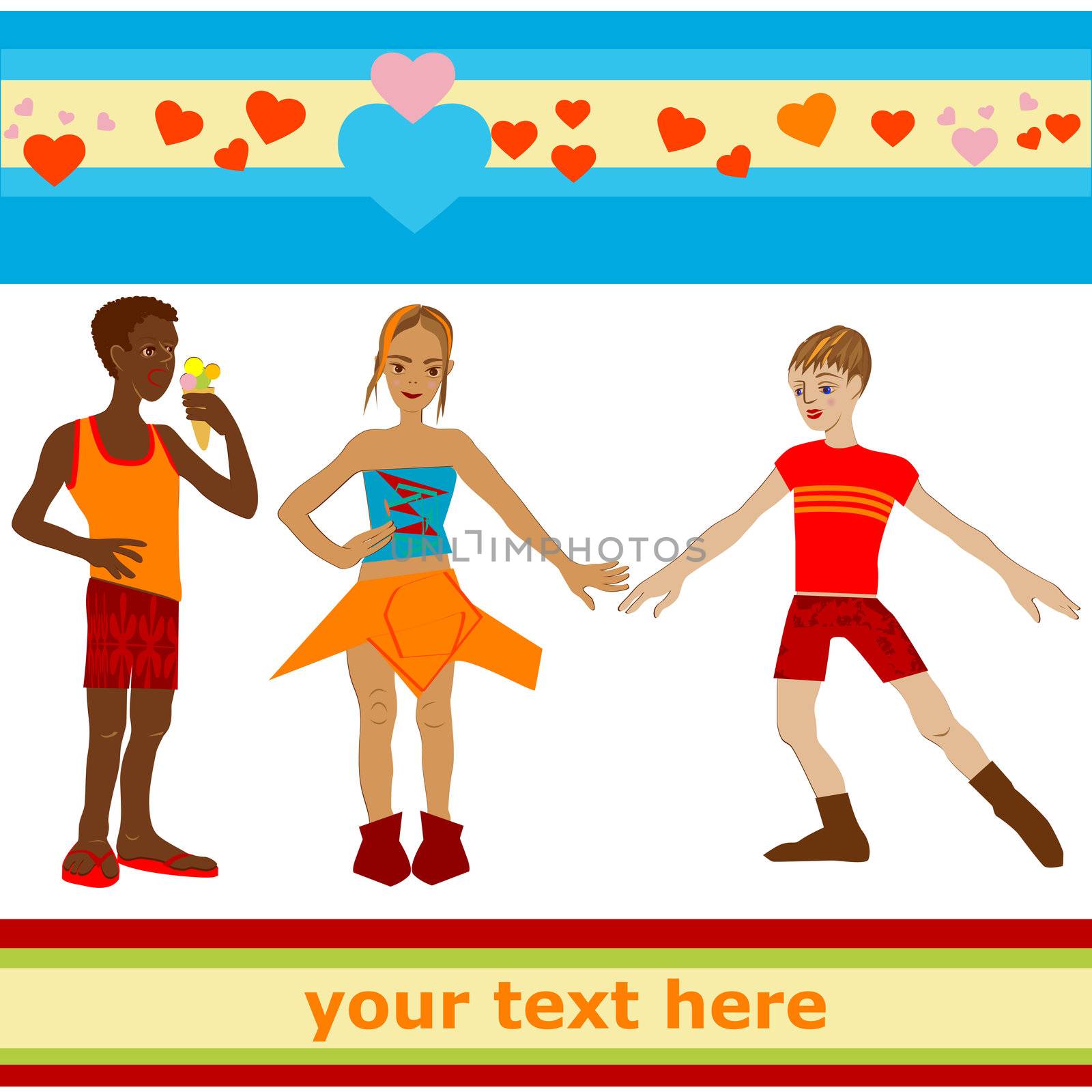 three children against white and text banner