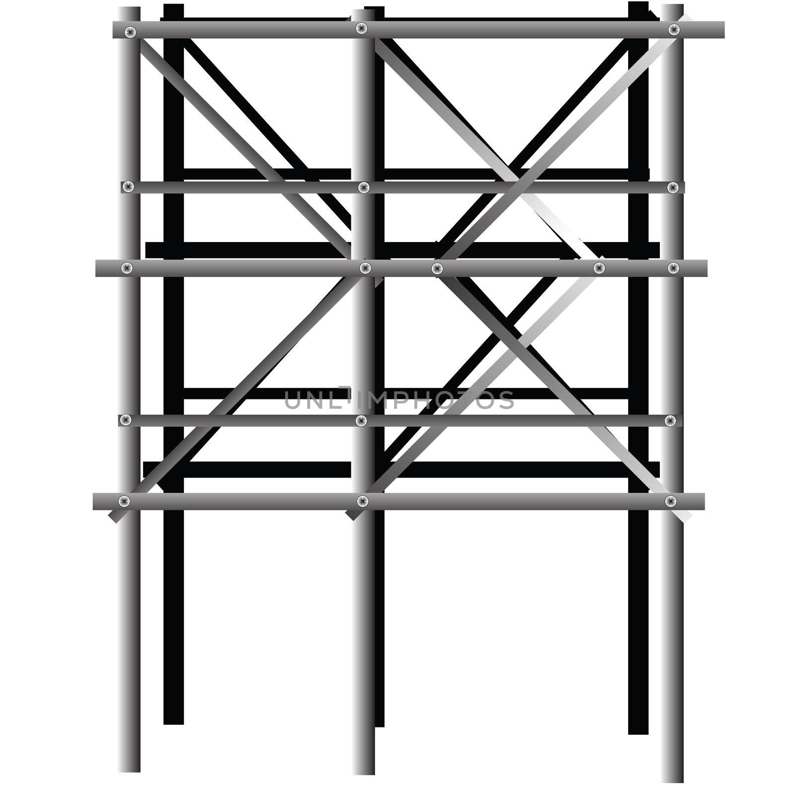 scaffold isolated on white
