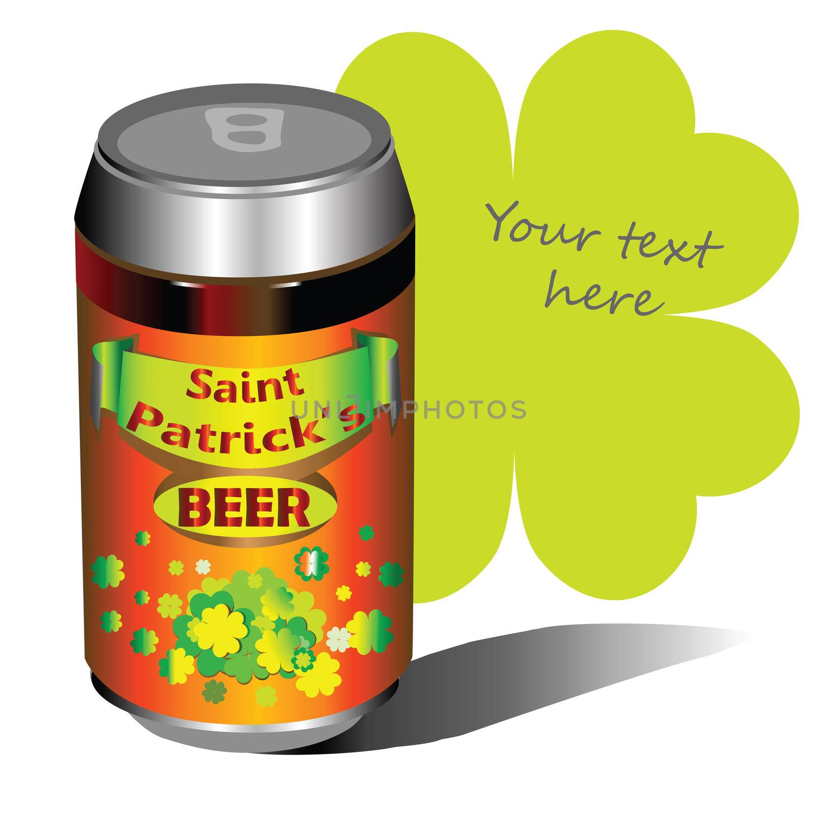 lucky shamrock beer card for saint patrick's day invitations