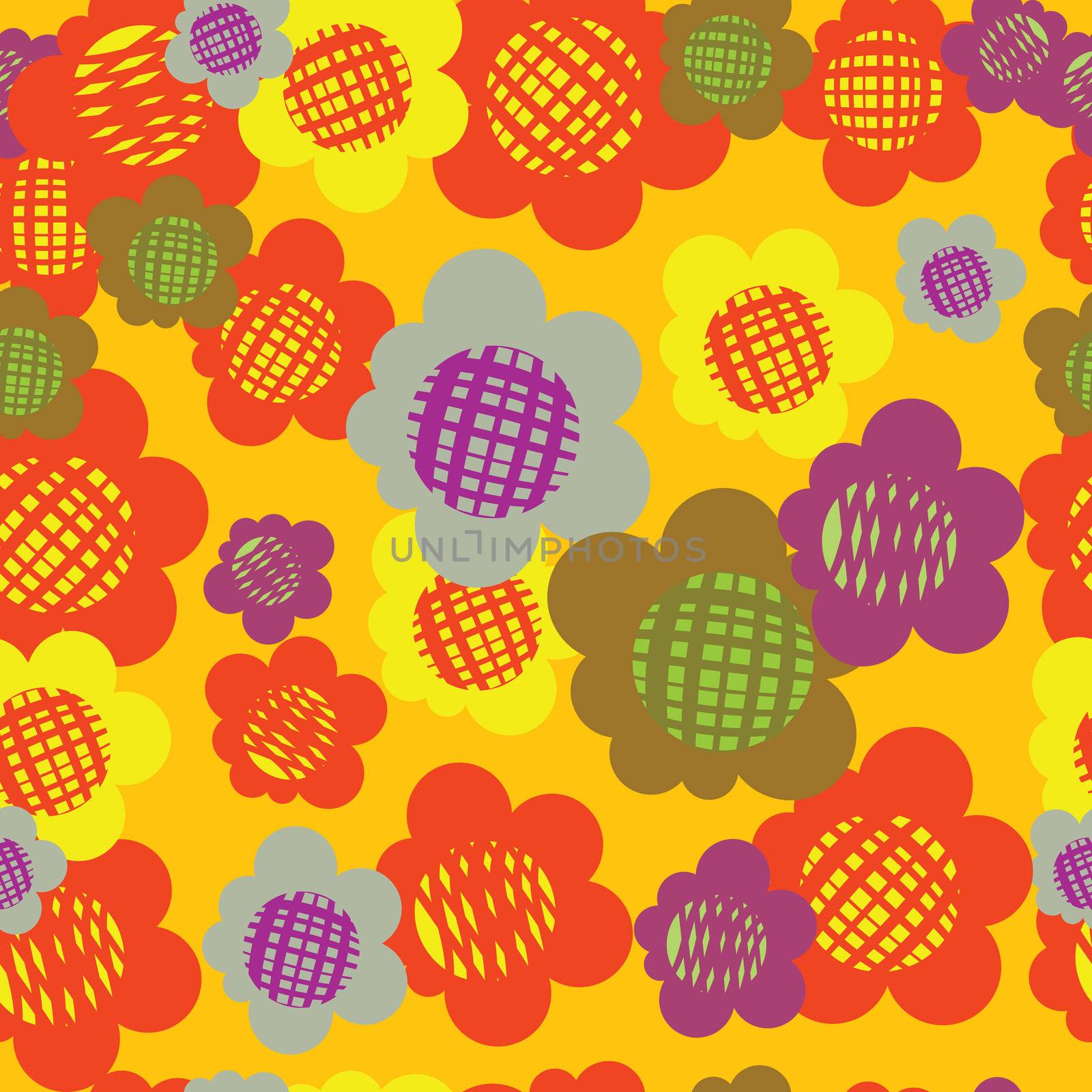 abstract flowers pattern